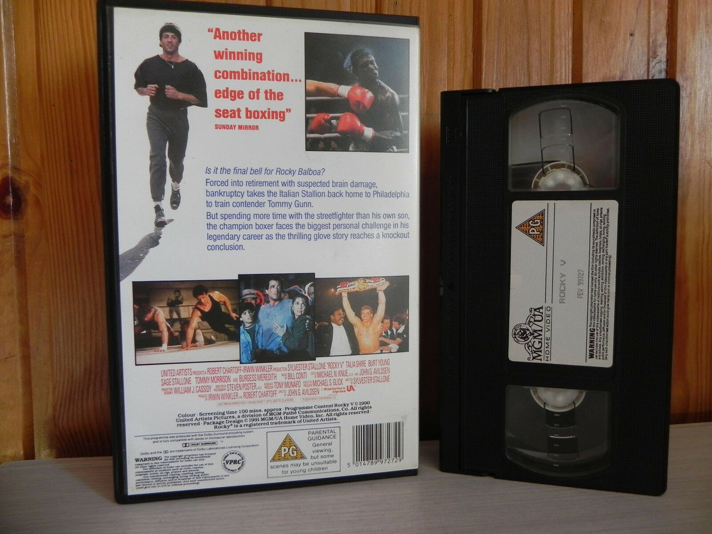 Rocky 5: (1990) MGM/UA - Large Box - Sports Drama - Sylvester Stallone - Pal VHS-