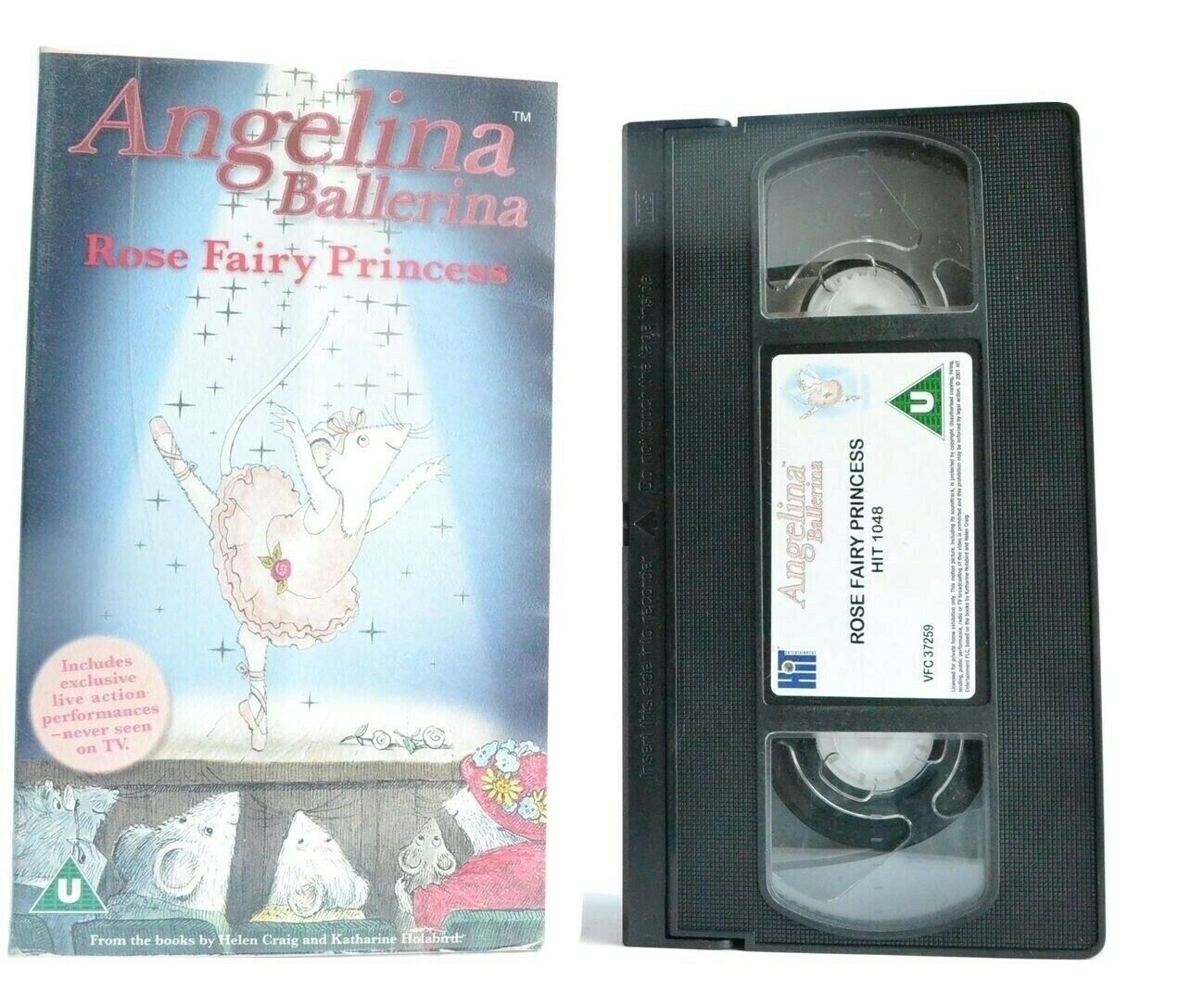 Angelina Ballerina: Rose Fairy Princess - Animated Adventures - Children's - VHS-