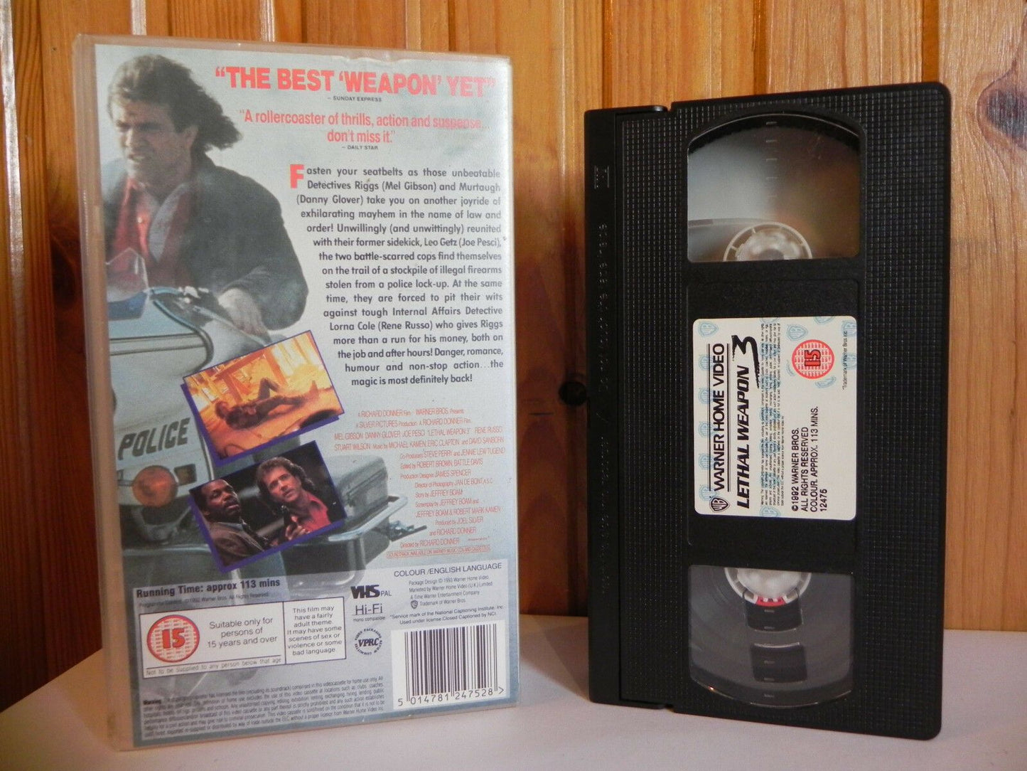 Lethal Weapon 3 - Warner - Action - Mel Gibson & Danny Glover - Joe Pesci - VHS-