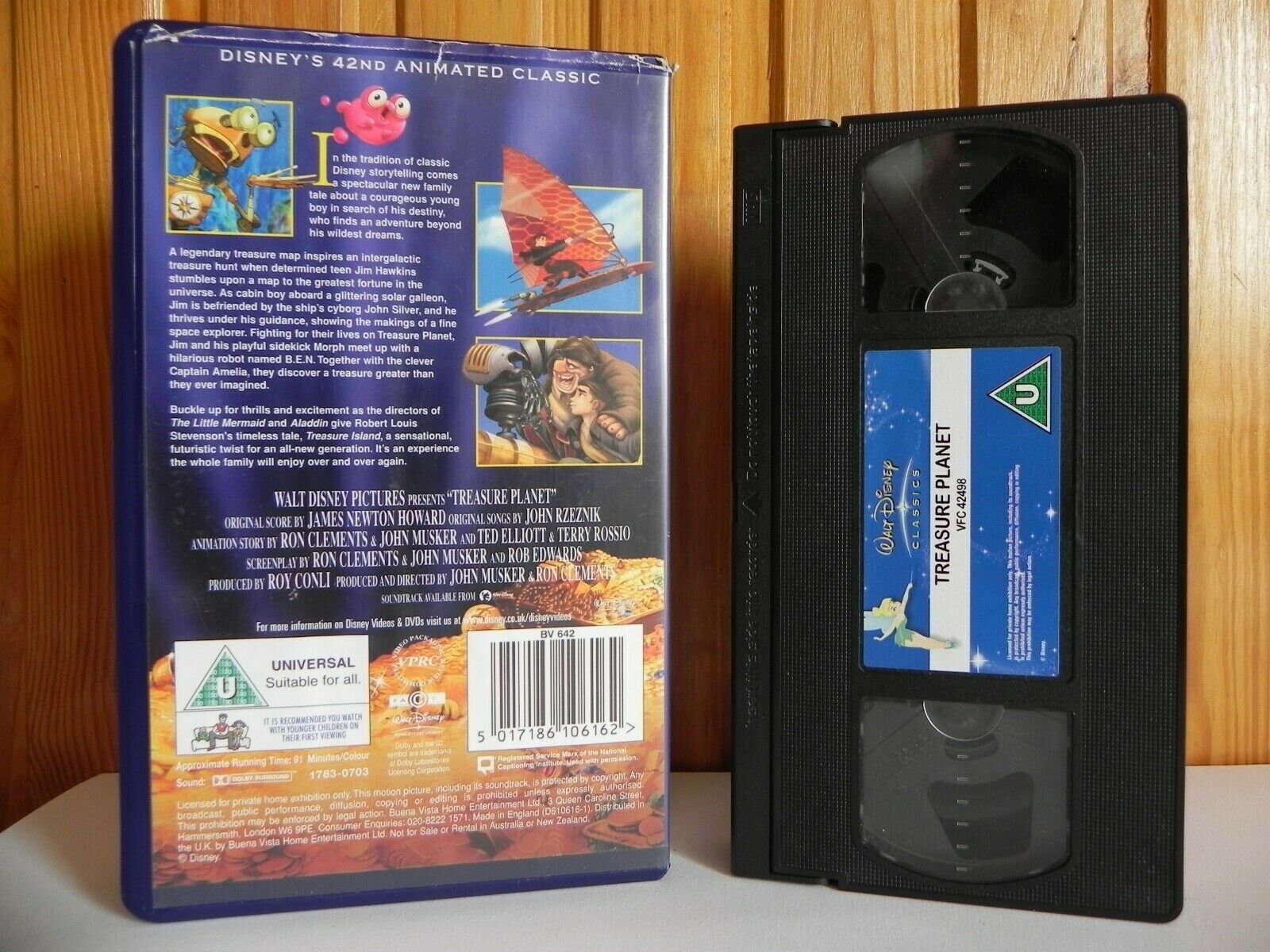 Treasure Planet - Walt Disney Classics - Adventure - Animated - Kids - Pal VHS-