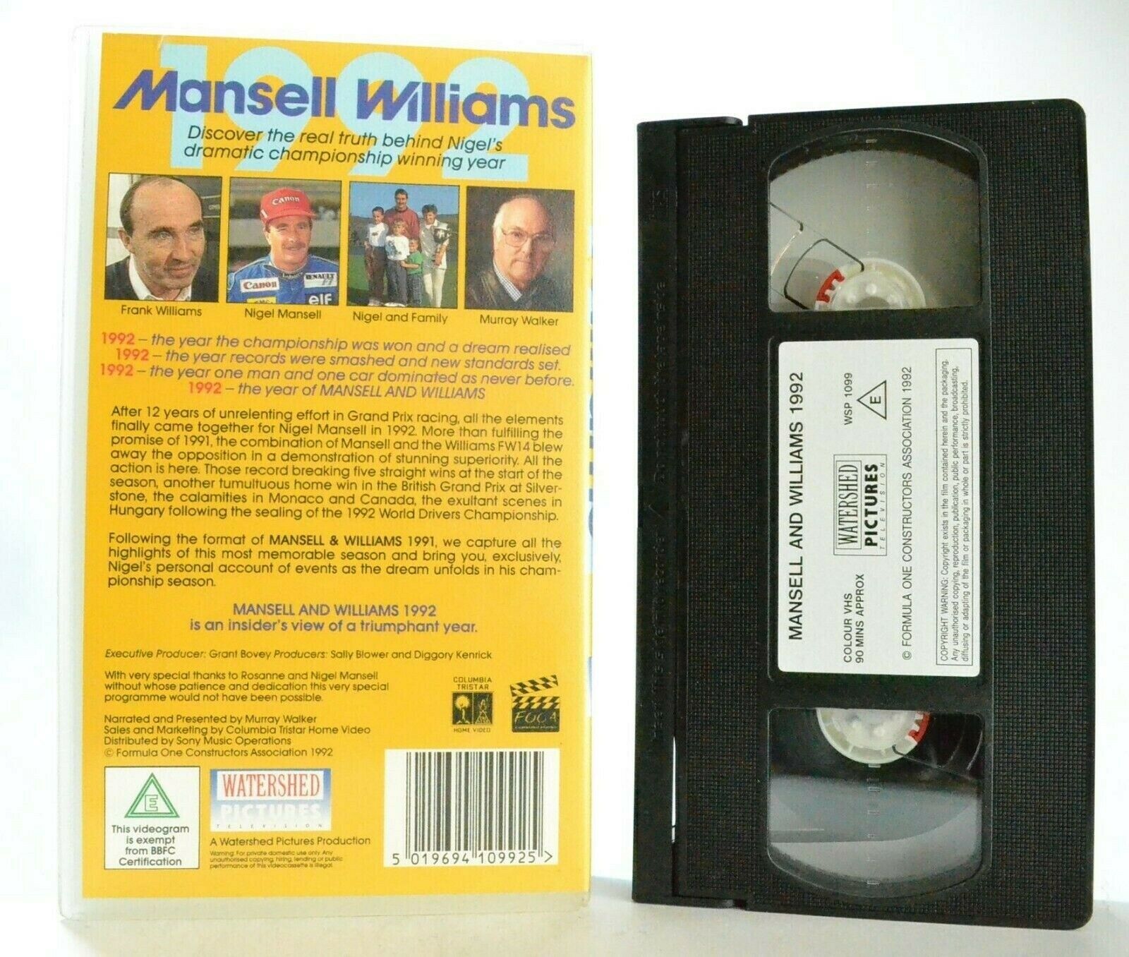Mansell And Williams: By Murray Walker - Nigel Mansell - Frank Williams - VHS-