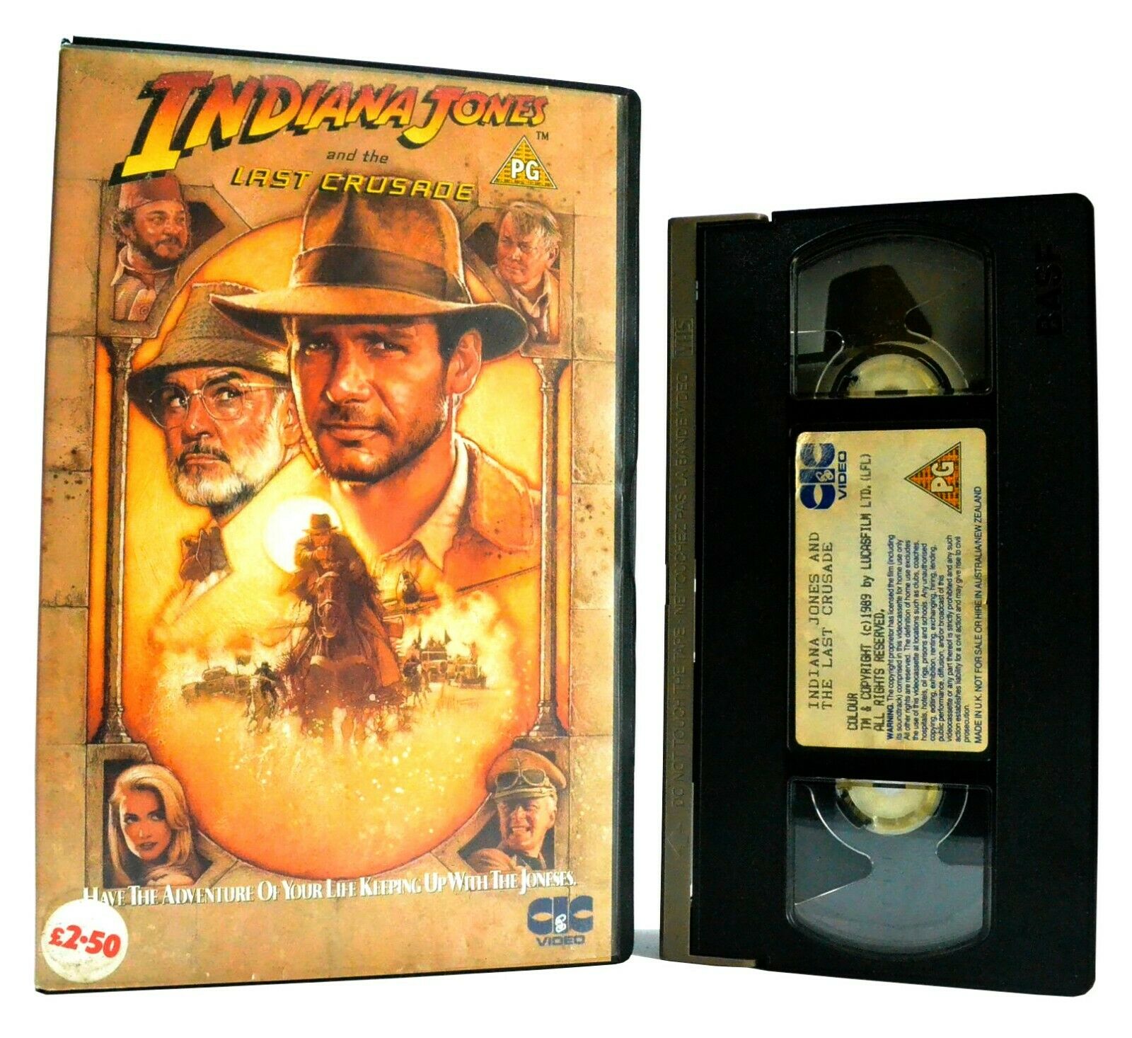 Indiana Jones And The Last Crusade: Action/Adventure (1989) - Large Box - Pal VHS-