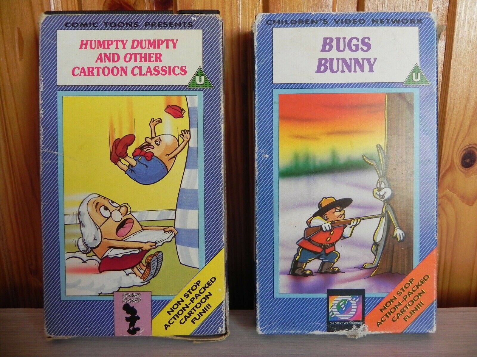 Humpty Dumpty/ Bugs Bunny - 2x Carton - Children's Videos - Comic Toons - Pal VHS-