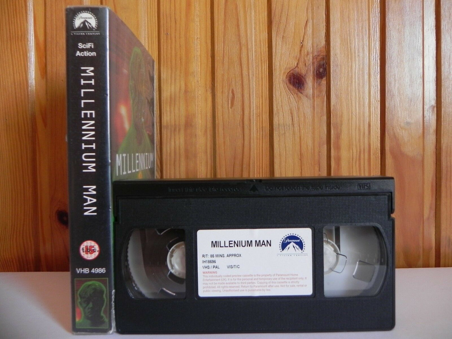 Millennium Man - Paramount - Sci-Fi - Sample - Andrew Jackson - Large Box - VHS-