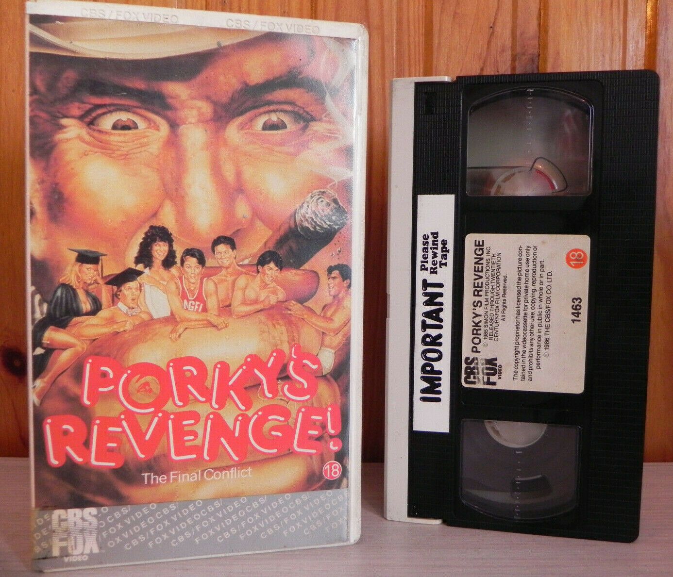 Porky's Revenge - Naughty Teenager - Pre-Cert - Original CBS - Ex-Rental - VHS-