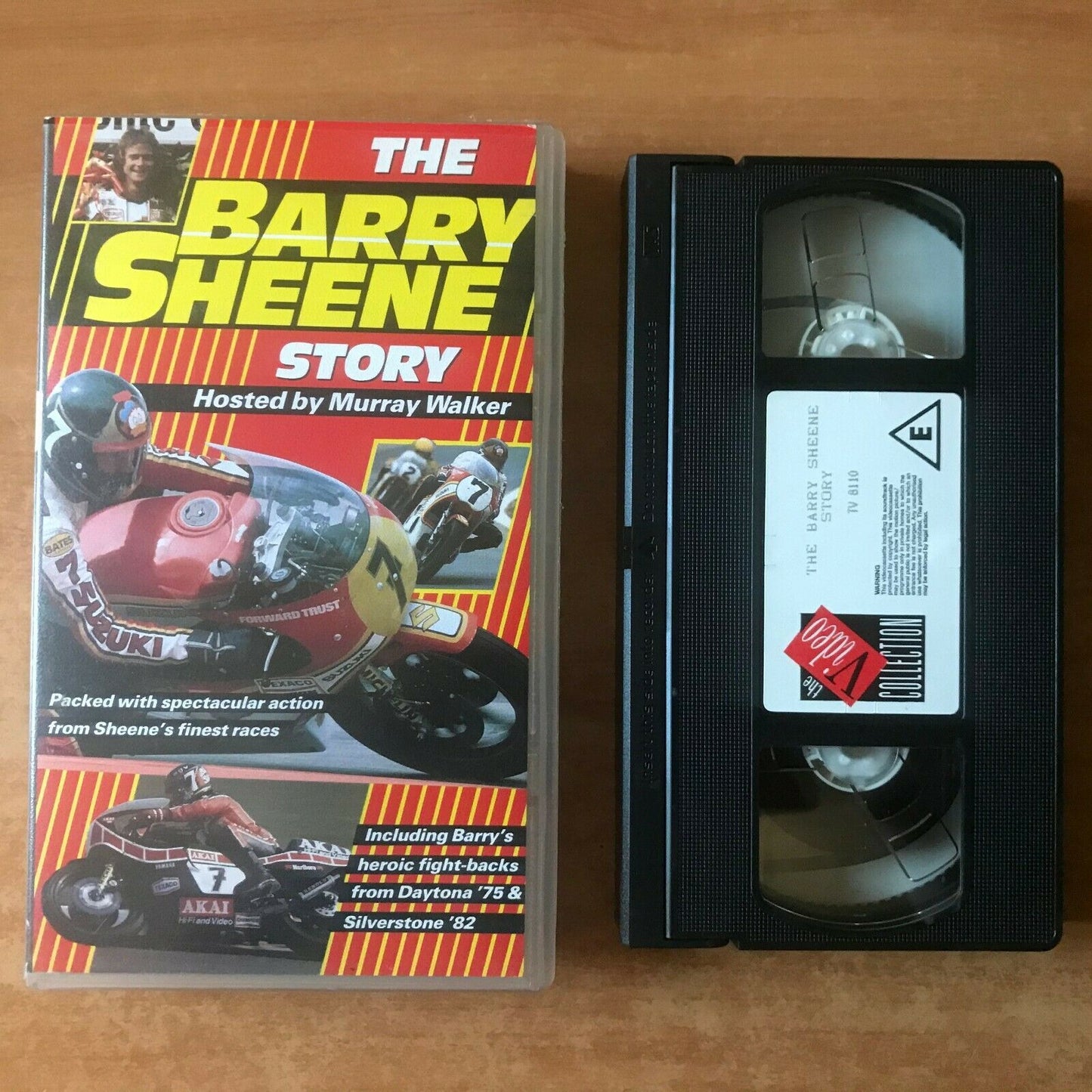 The Barry Sheene Story; [Murray Walker] Daytona '75 - Silvertone '82 - Pal VHS-