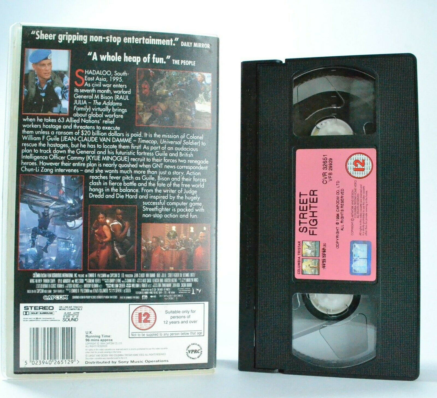 Street Fighter: The Ultimate Battle - Action (1994) - Van Damme/R.Julia - VHS-