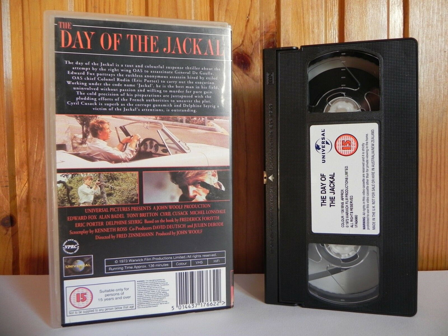 The Day Of The Jackal - Universal - Thriller - Edward Fox - Alan Badel - Pal VHS-