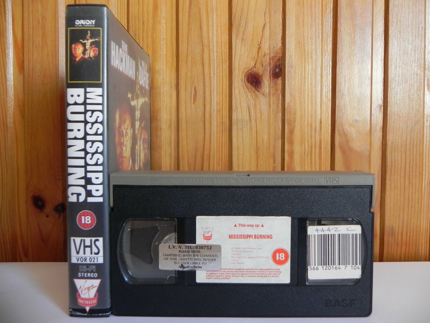 Mississippi Burning - Ex-Rental - Large Box - Orion - Drama - Gene Hackman - VHS-