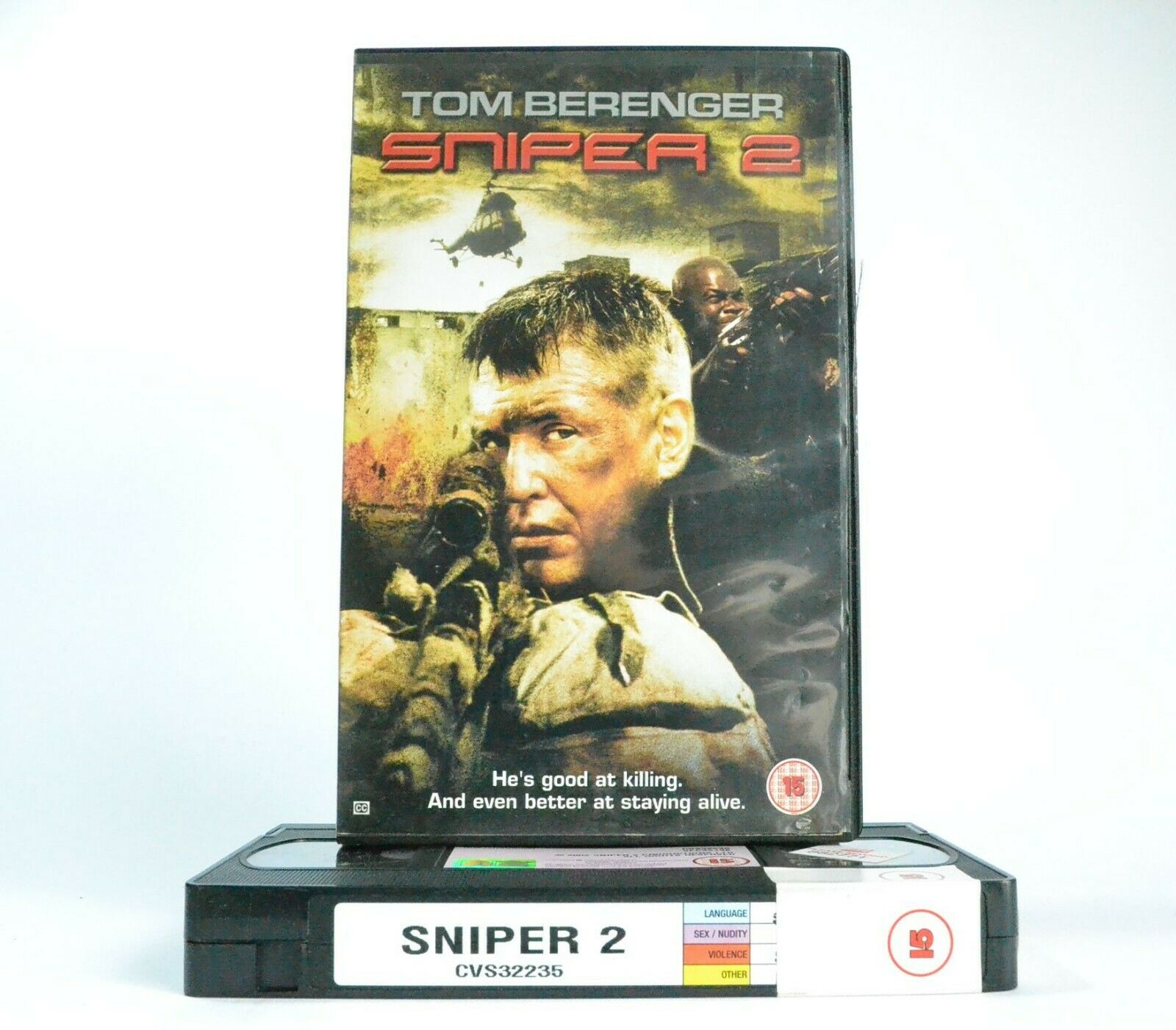 Sniper 2: Film By C.R.Baxley - Action (2003) - Large Box - Tom Berenger - VHS-