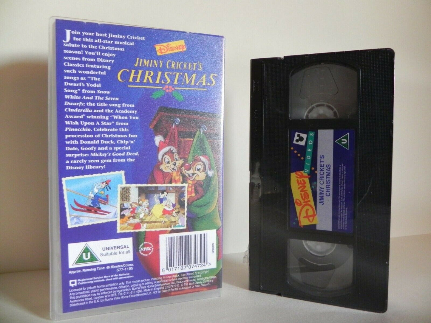 Jiminy Cricket's Christmas - Musical Christmas Season - Sing Along - Kids - VHS-