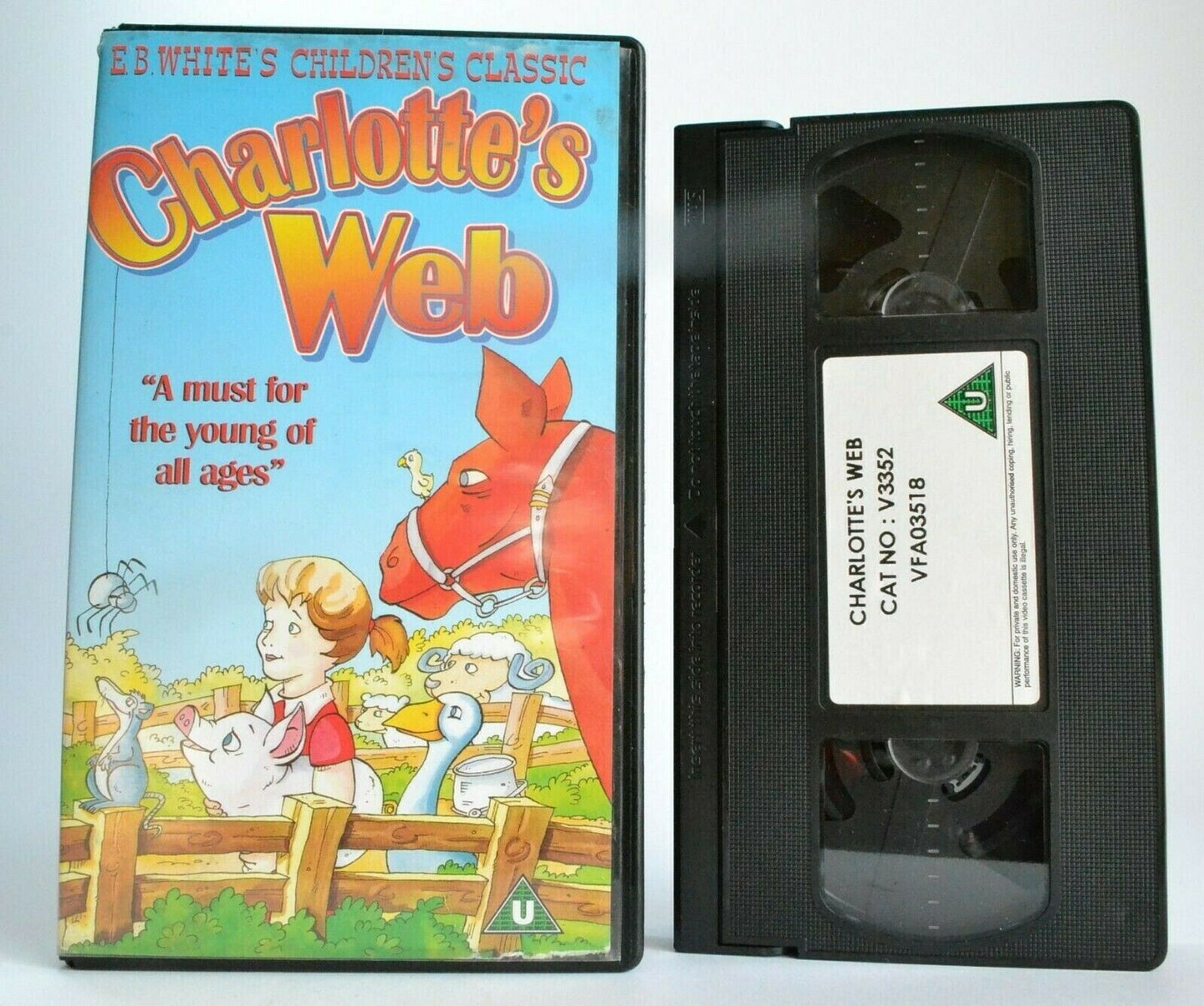 Charlotte's Web (1973); [E.B.White] - Animated Musical - Children's - Pal VHS-