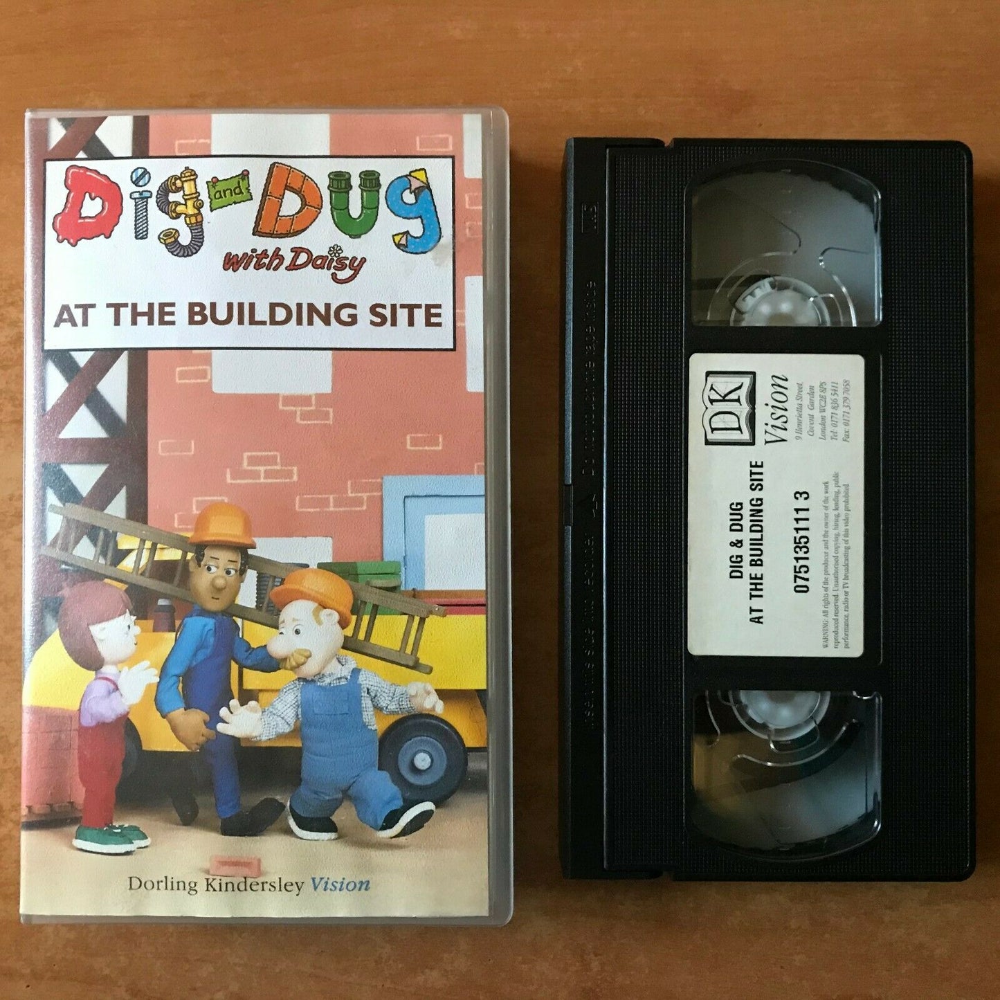 Dig-Dug With Daisy: At The Building Site - Animated Adventures - Kids - Pal VHS-