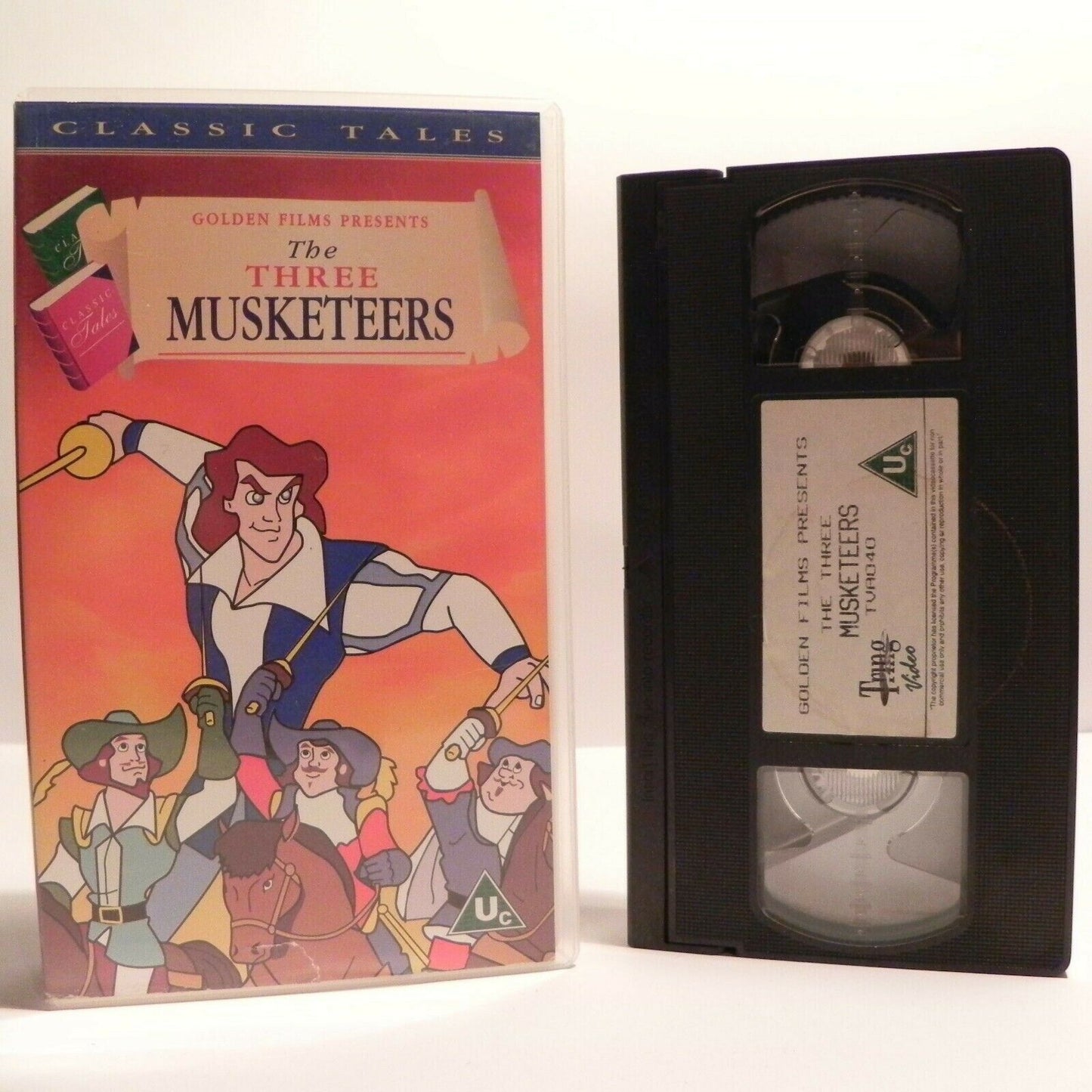 The Three Musketeers - Animated - Classic Tale - Exciting Adventure - Kids - VHS-