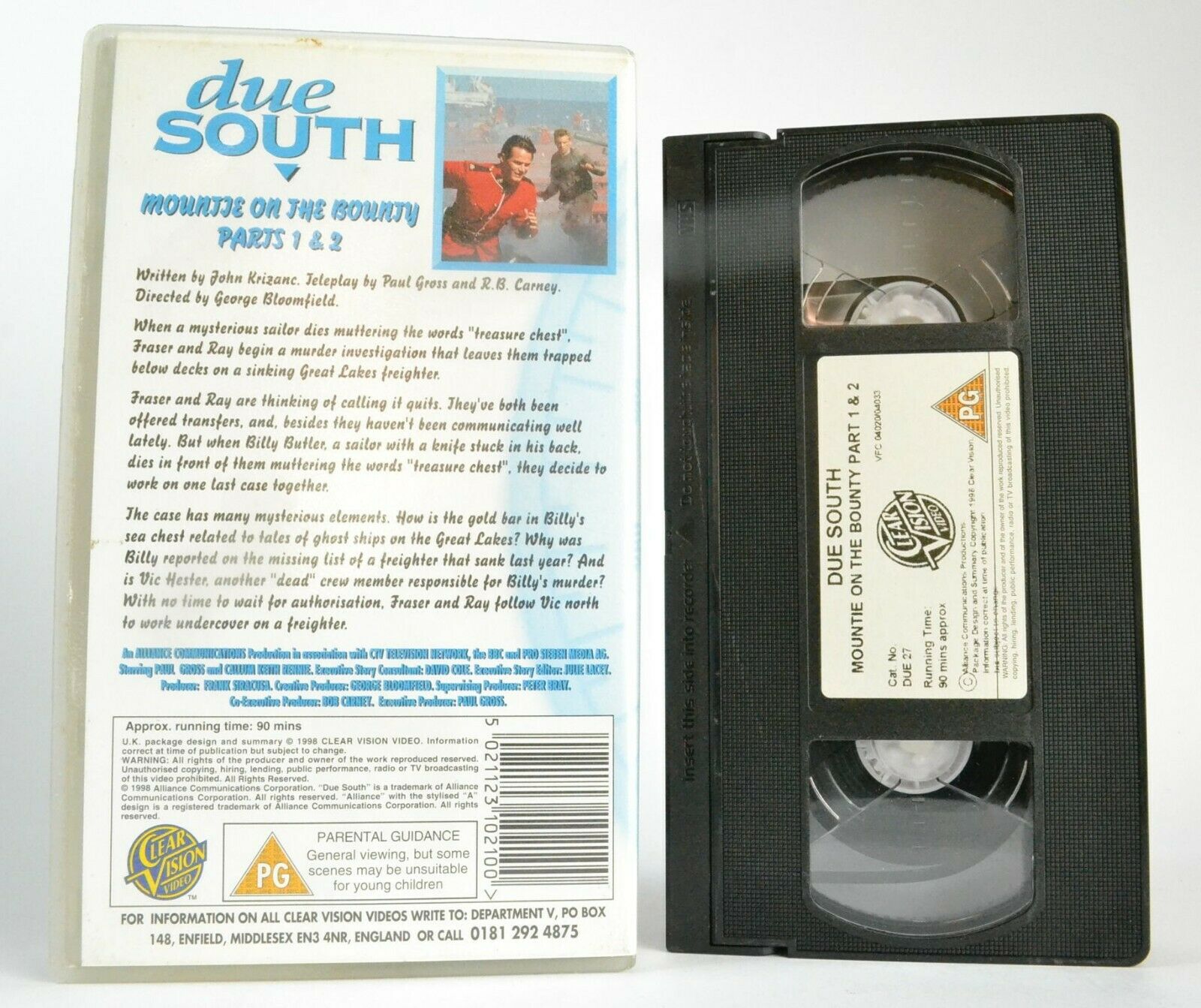 Due South: 'Mountie On The Bounty' - Adventure Series - Paul Gross - Pal VHS-