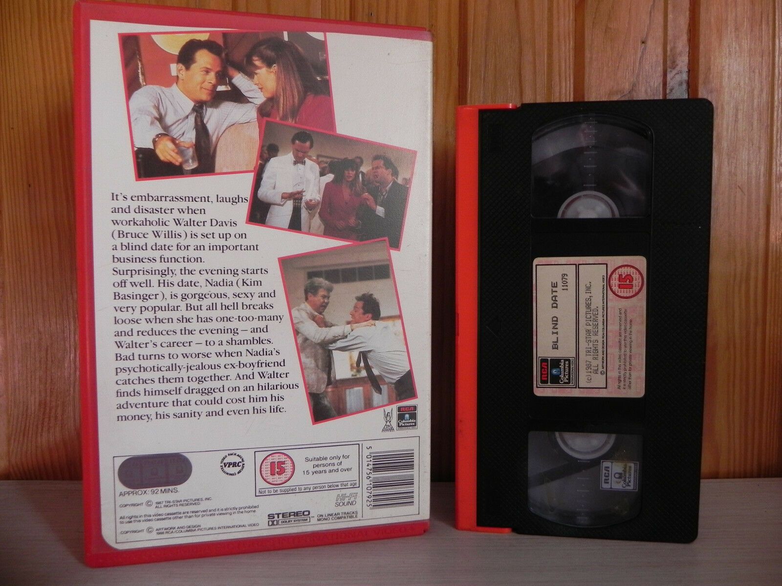 Blind Date - Big Box - Bruce Willis - Basinger - 1987 - RCA Original - Pal VHS-