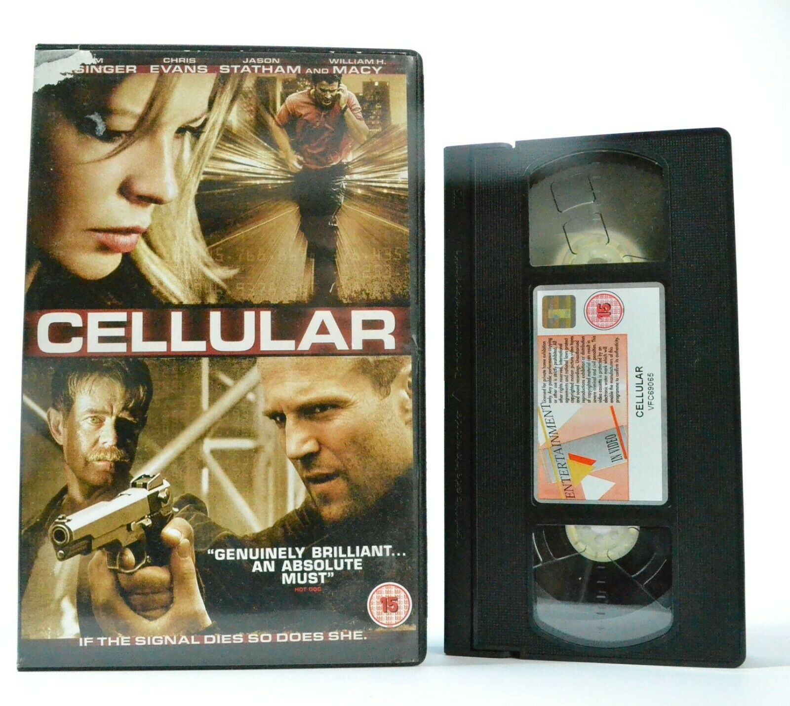 Cellular: K.Basinger/J.Statham/C.Evans - Crime Thriller (2004) - Large Box - VHS-