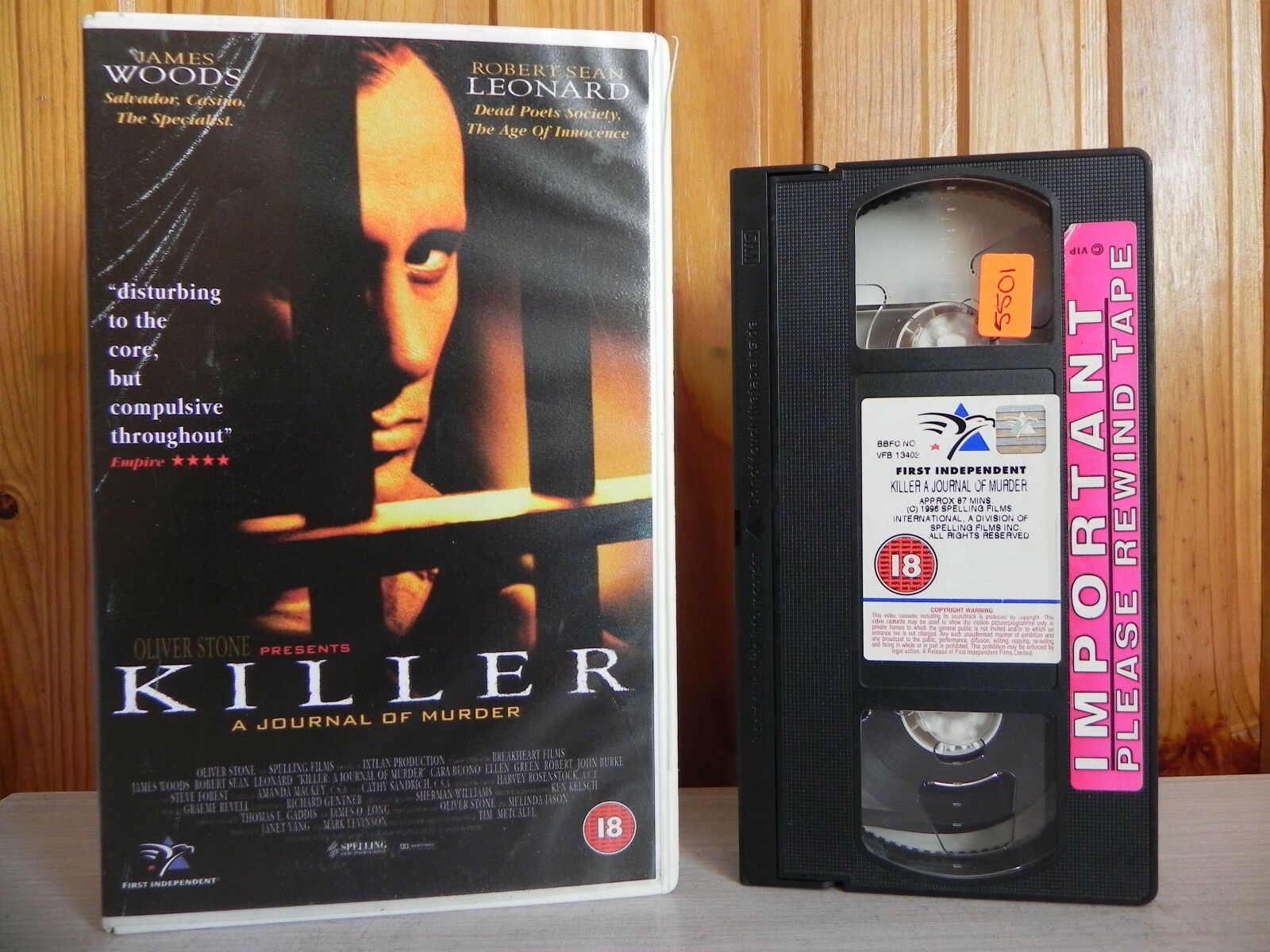 Killer; [Oliver Stone] Drama - Large Box [Rental] James Woods / Ellen Green - Pal VHS-