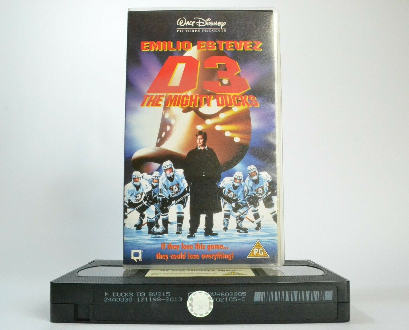 D3: The Mighty Ducks: Ice Hockey Action [Walt Disney] Emilio Estevez - Pal VHS-