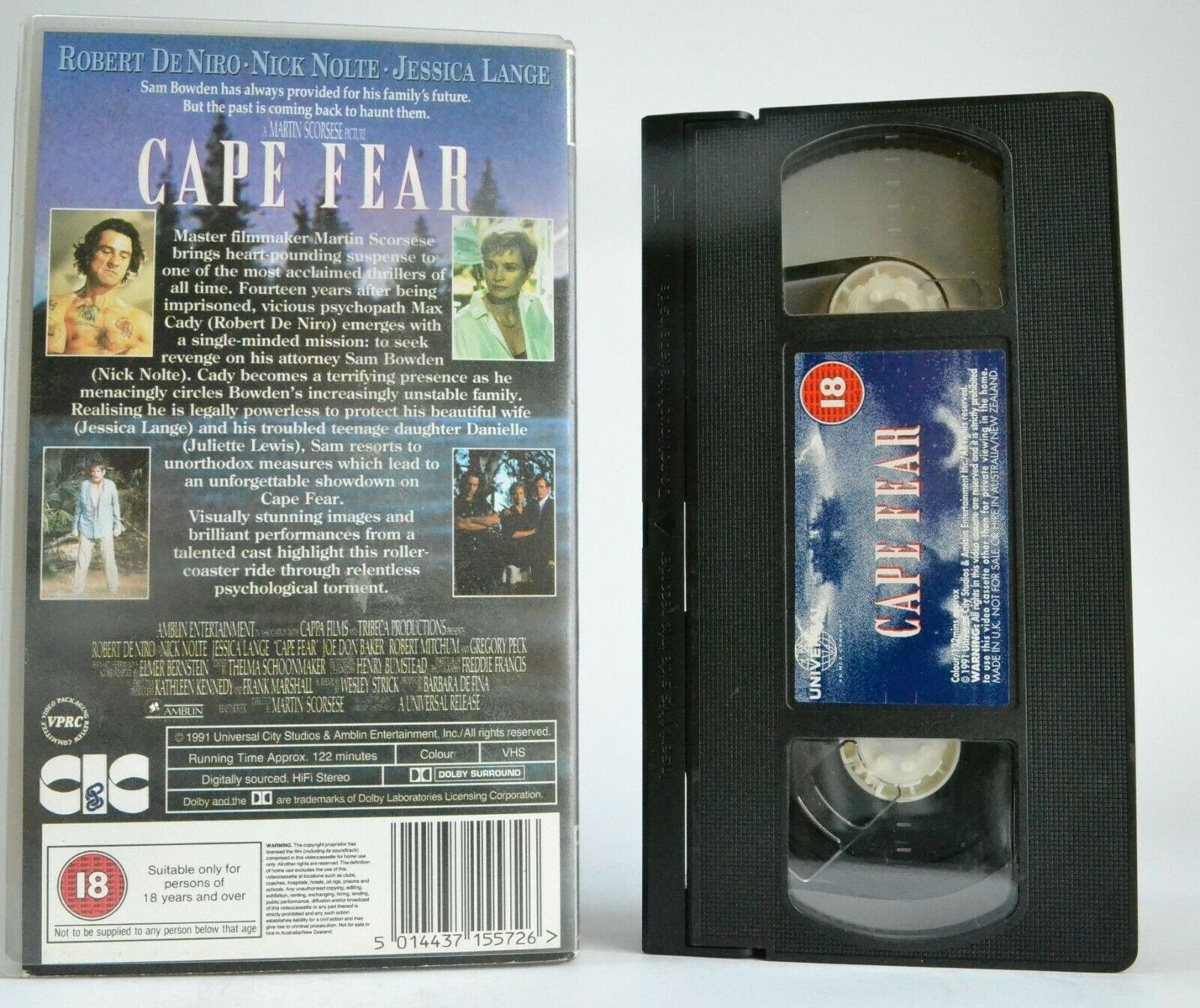 Cape Fear (1991): Martin Scorsese - Psychological Thriller - Robert De Niro - VH-