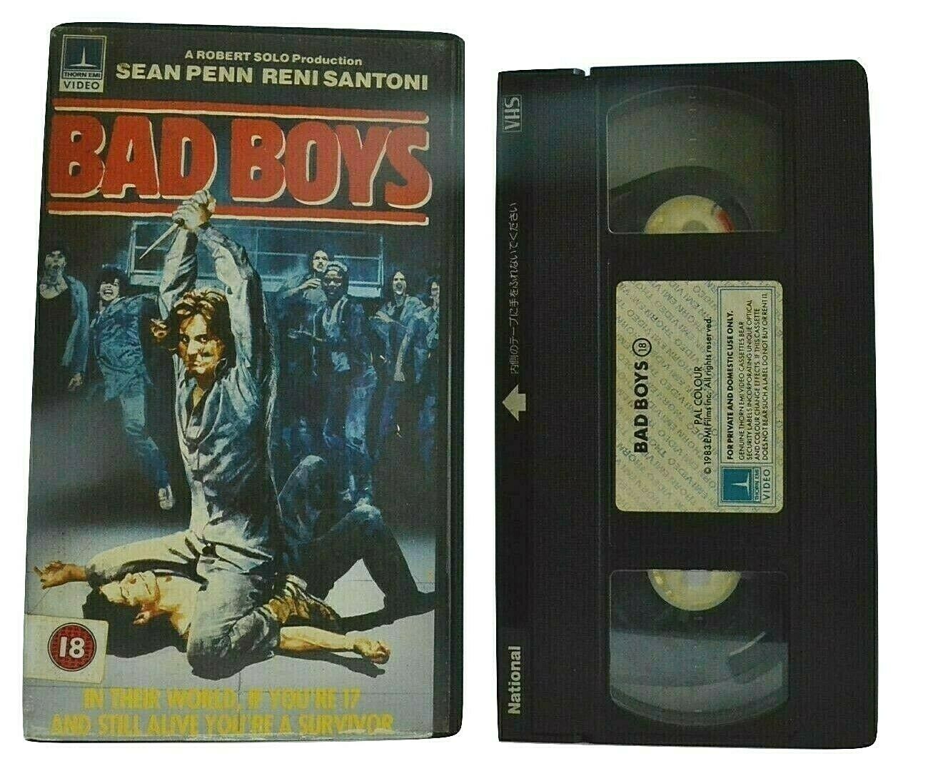 Bad Boys: Thorn EMI Pre-Cert - Prison Drama - Sean Penn/Reni Santoni - Pal VHS-