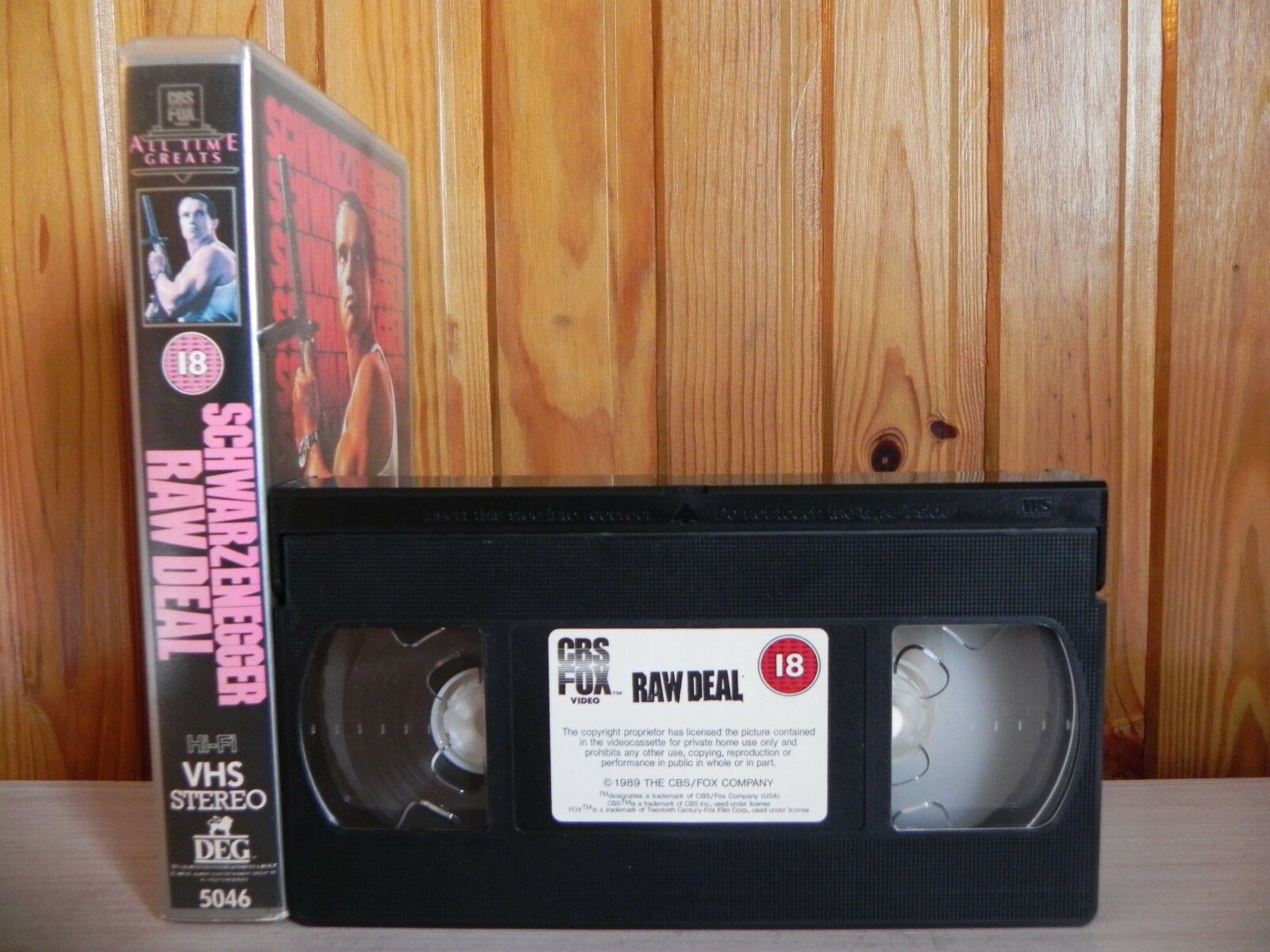 Raw Deal: Arnold Schwarzenegger - (1986) CBS/FOX - Action - Cult Pal VHS-
