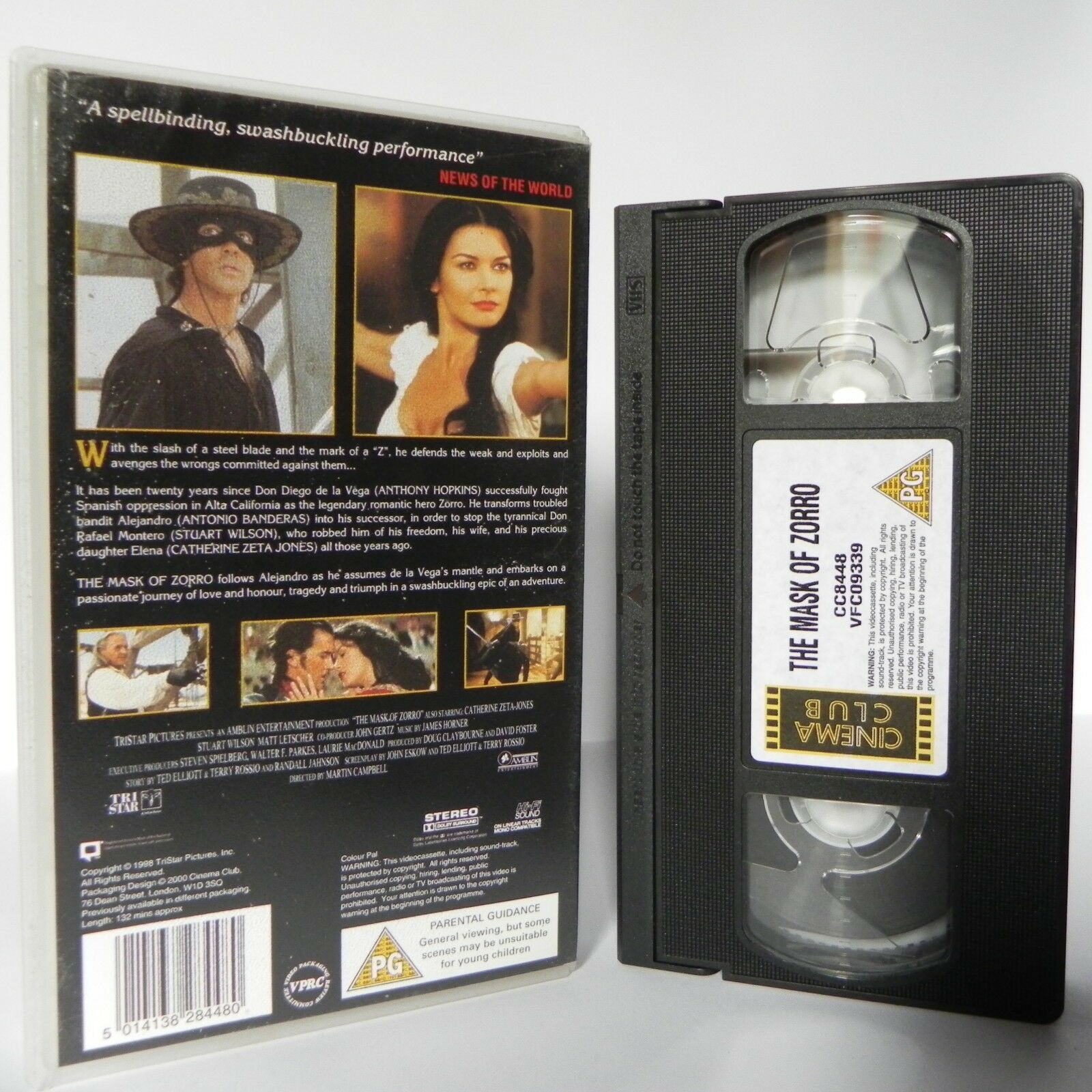 The Mask Of Zorro; Action Adventure - Antonio Banderas - VHS-