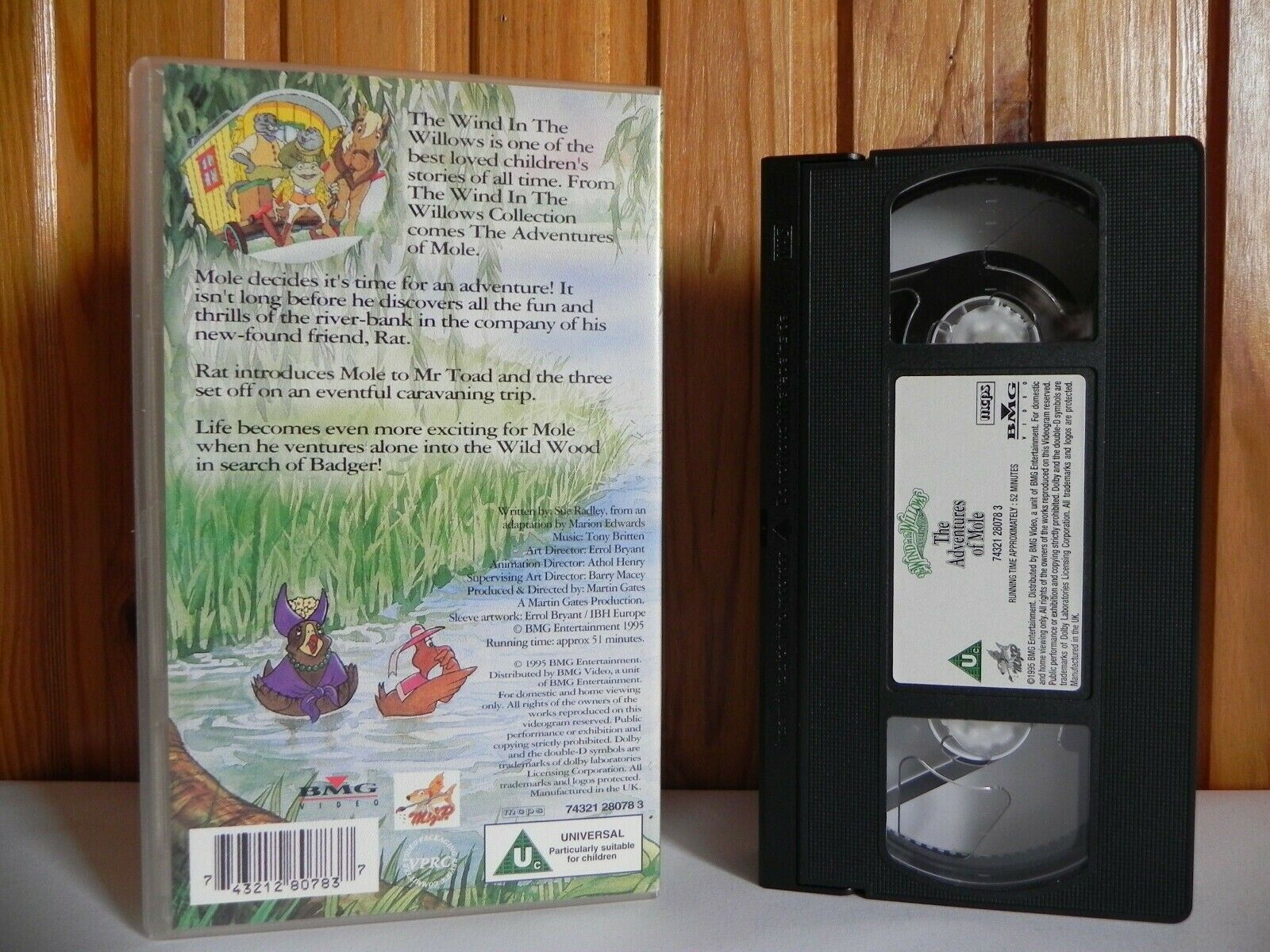 The Wind In The Willows: The Adventures Of Mole [Animated] Children's - Pal VHS-