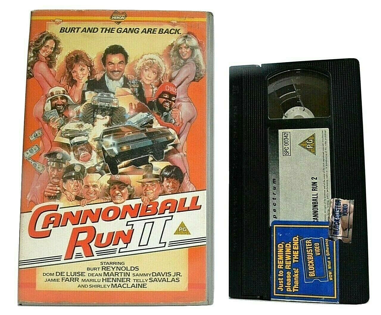 Cannonball Run 2: Automobile Racing Action <Rental> - Burt Reynolds - Pal VHS-