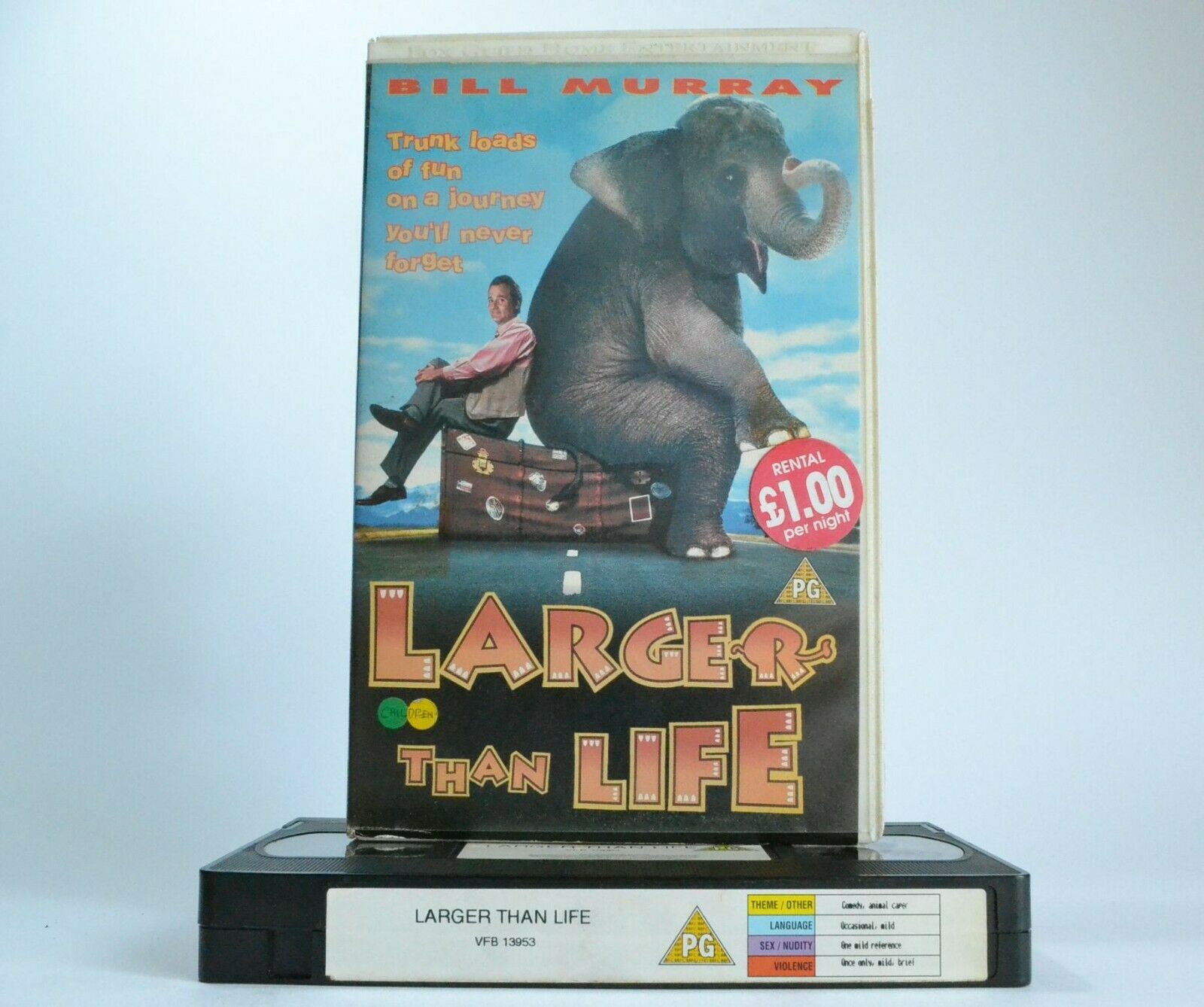 Larger Than Life: Human/Elephant Relationship - Comedy - Bill Murray - Pal VHS-