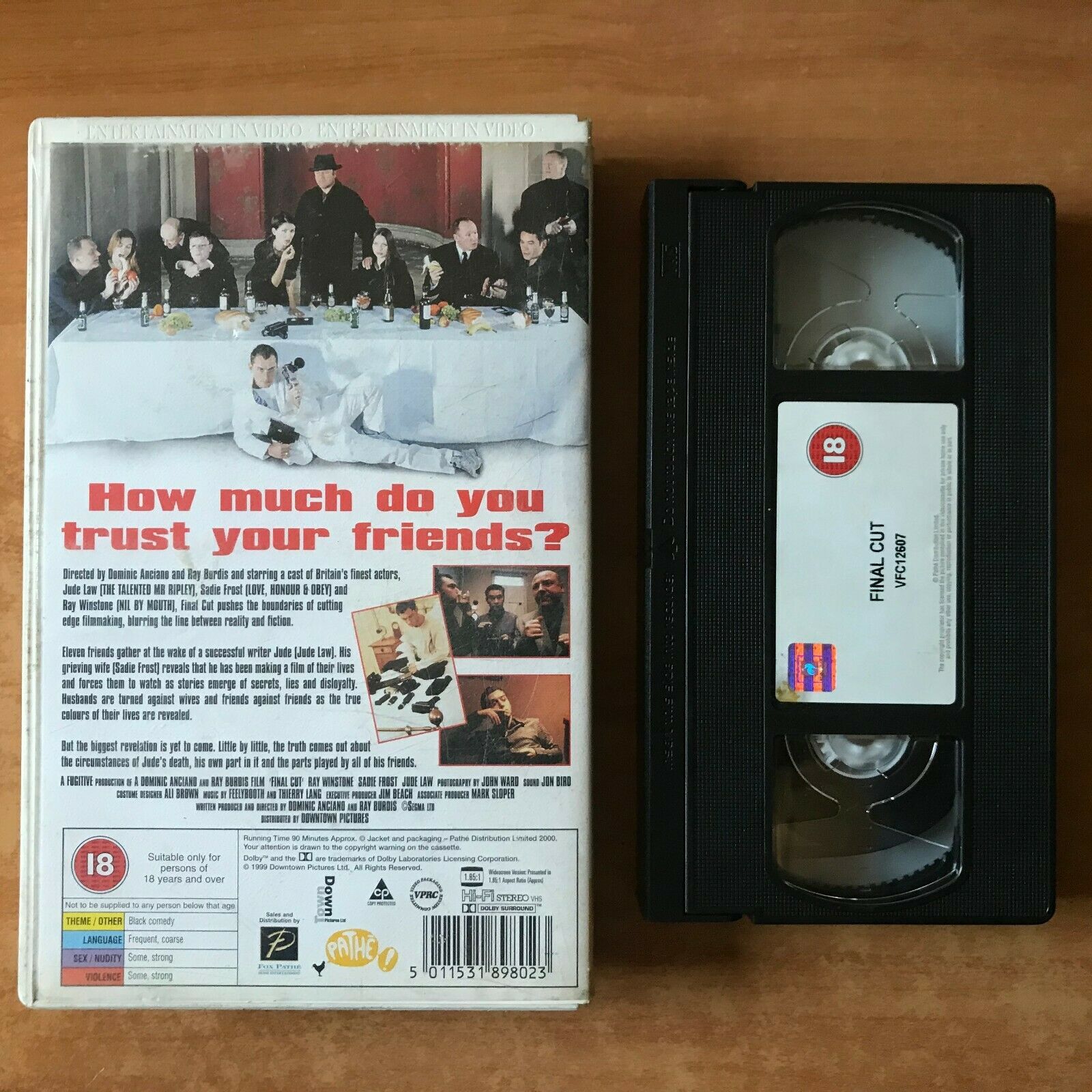 Final Cut (1998): Drama - Thriller - Large Box - Jude Law / Ray Winstone - VHS-