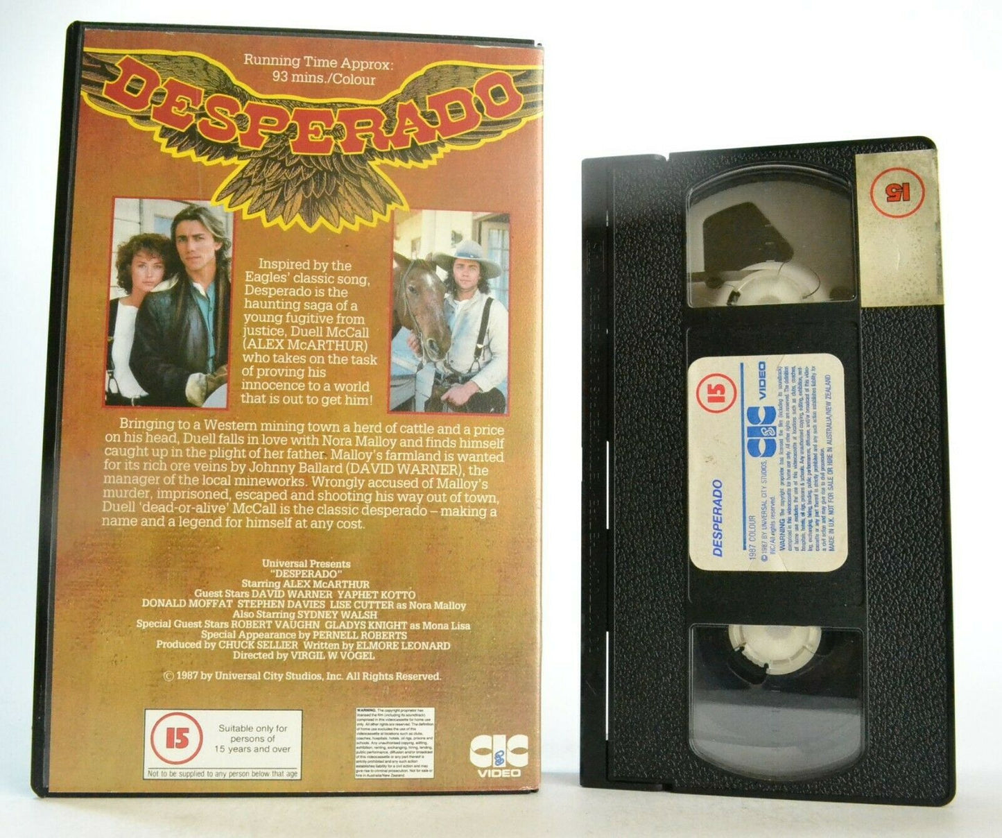 Desperado: Film By V.W.Vogel - (1987) CIC Video - Large Box - Western - Pal VHS-