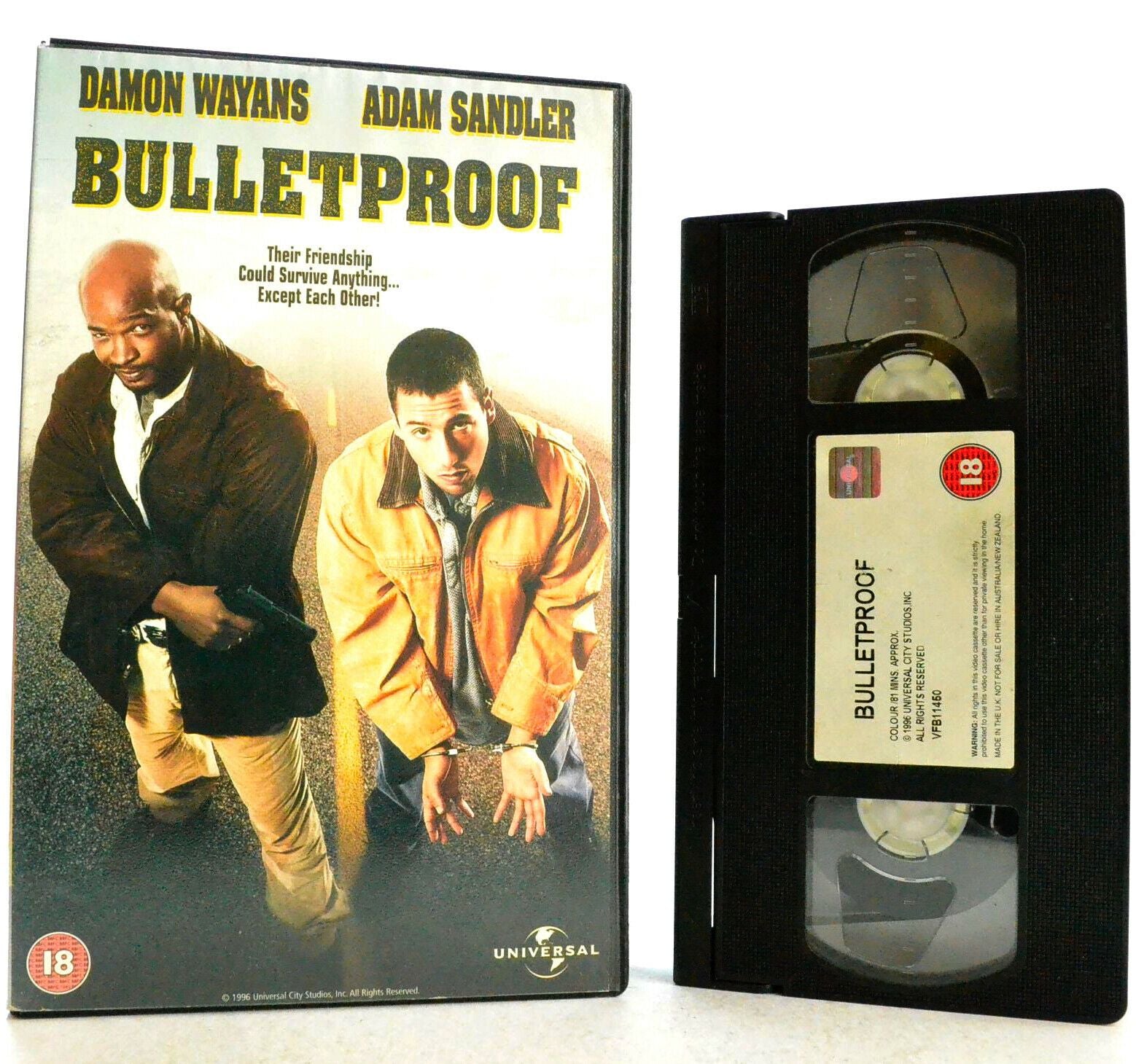 Bulletproof: Action Comedy (1996) - Large Box - Damon Wayans/Adam Sandler - VHS-