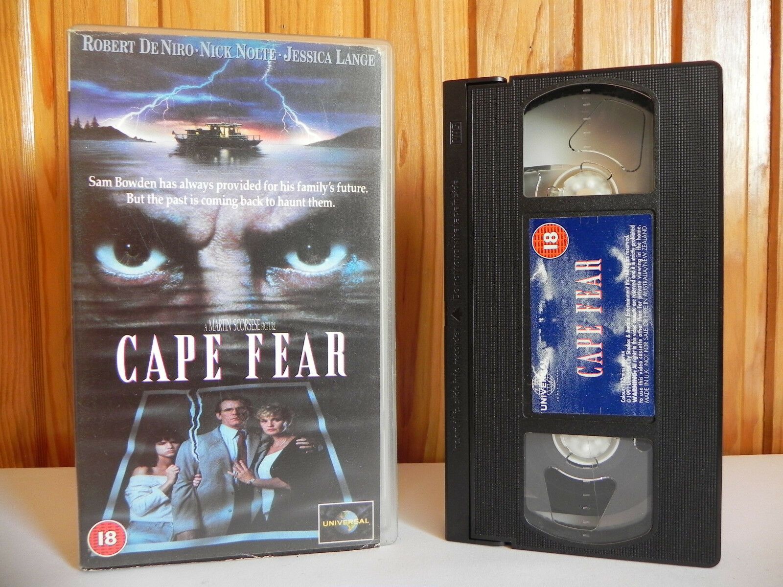 Cape Fear - CIC Video - Violent Thriller - Robert Deniro - Nick Nolte - Pal VHS-