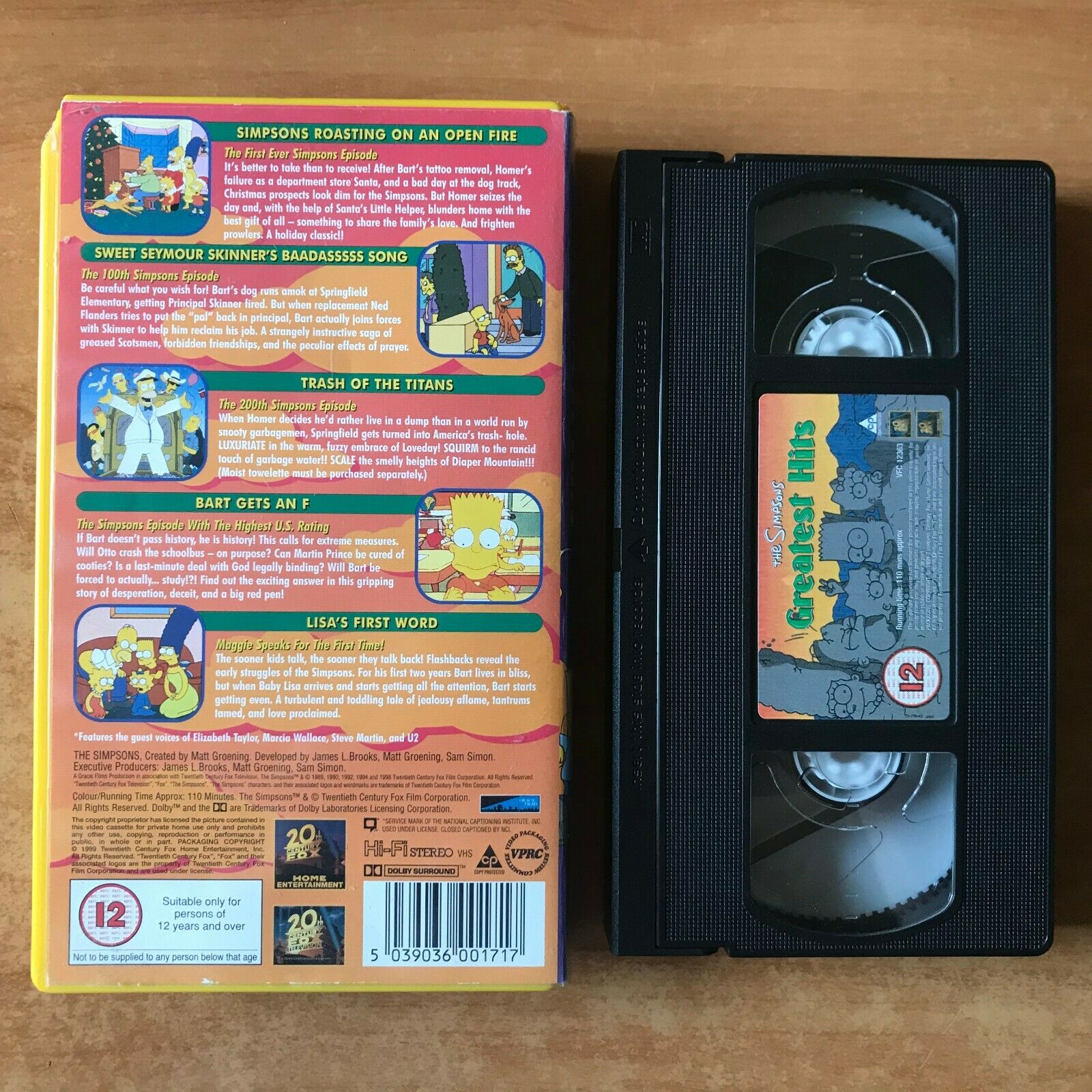 The Simpsons [Greatest Hits]: "Barts Gets And F" - Animated - Children's - VHS-