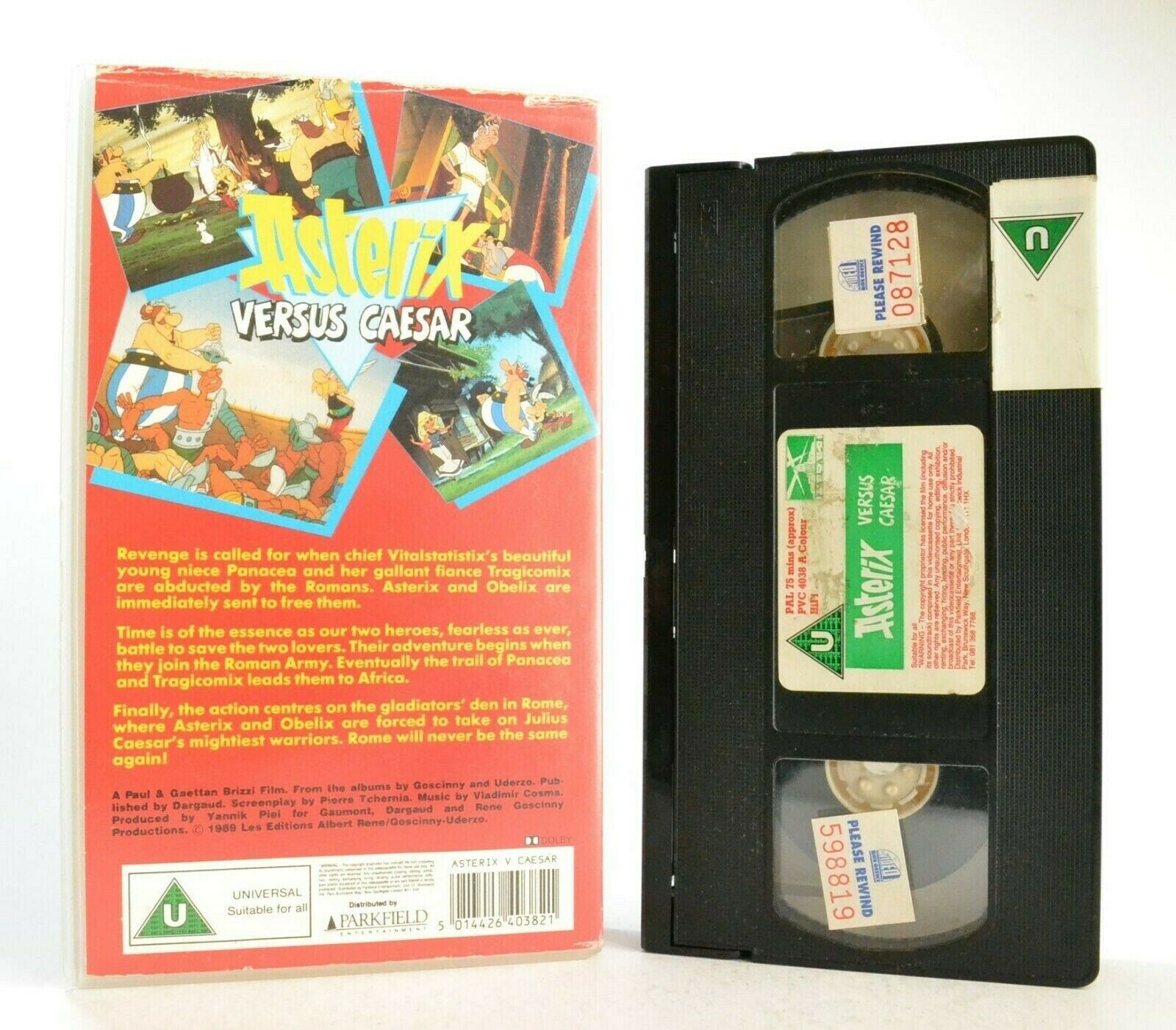 Asterix Versus Caesar: 4th Asterix Animated Film (1985) - Children's - Pal VHS-