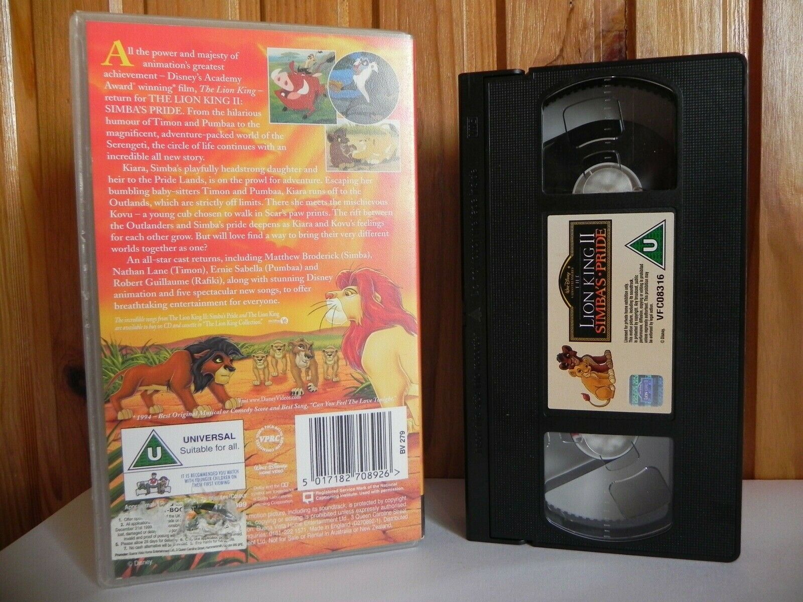 The Lion King 2: Simba's Pride - Walt Disney - Animated - Adventure - Kids - VHS-