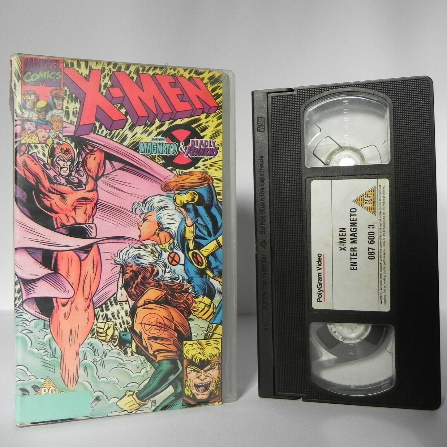 X-Men: Enter Magneto! / Deadly Reunions - Animated Action - Children's - Pal VHS-