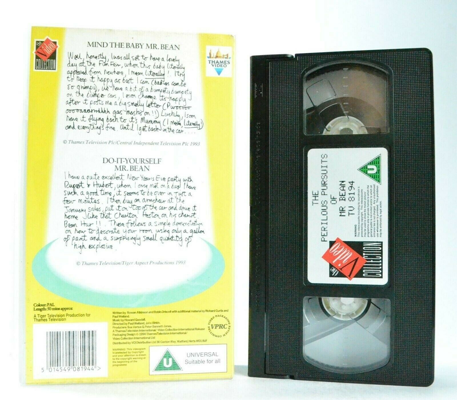 The Perilous Pursuits Of Mr.Bean: 2 Classic Episodes (1993) - R.Atkinson - VHS-