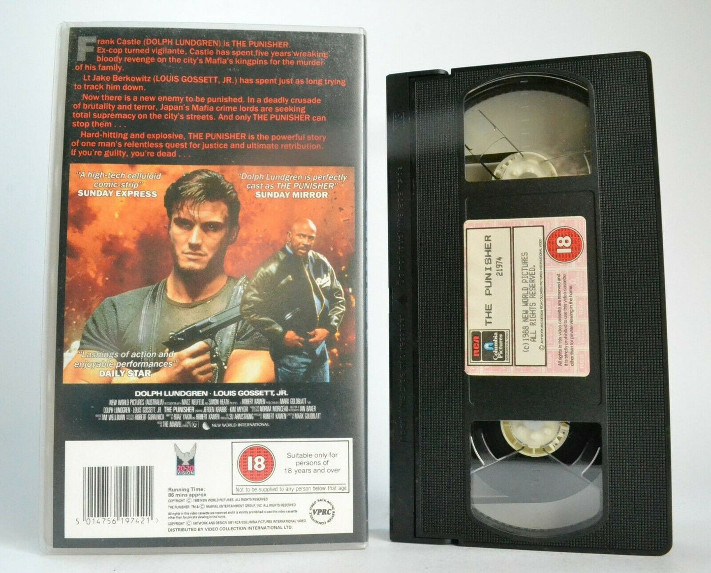 The Punisher (1989): Superhero Action - Dolph Lundgren / Louis Gossett Jr. - VHS-