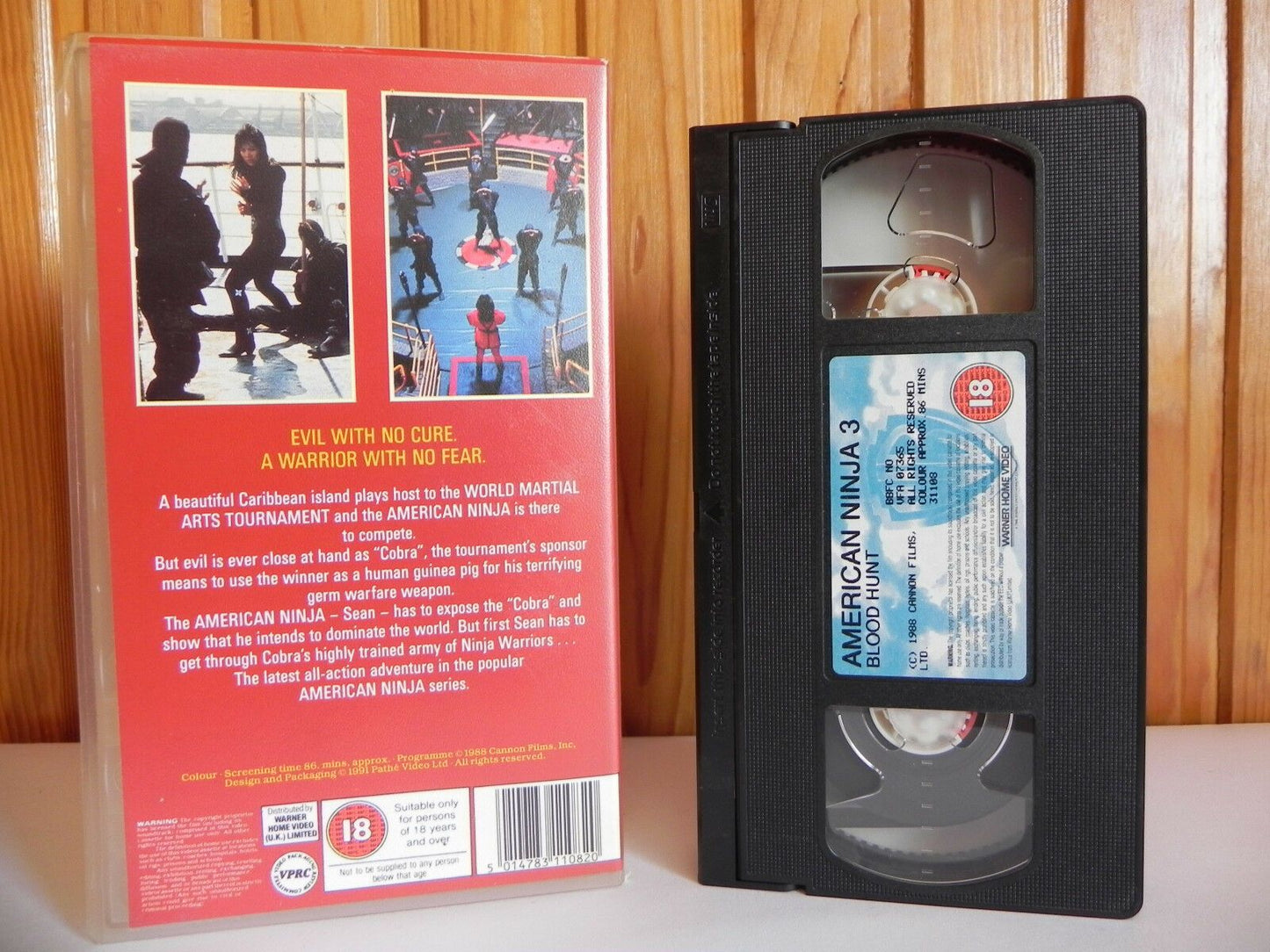 American Ninja 3: Blood Hunt - Cannon - Cert (18) - Martial Arts - Pal VHS-