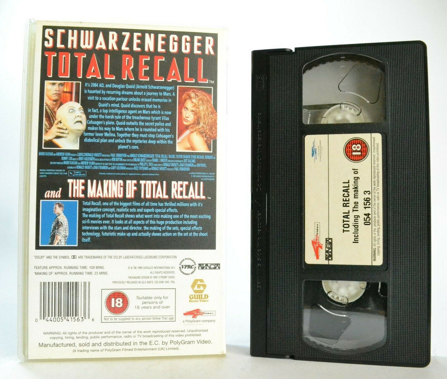 Total Recall (And The Making Of): Dystopian Sci-Fi - A.Schwarzenegger - Pal VHS-
