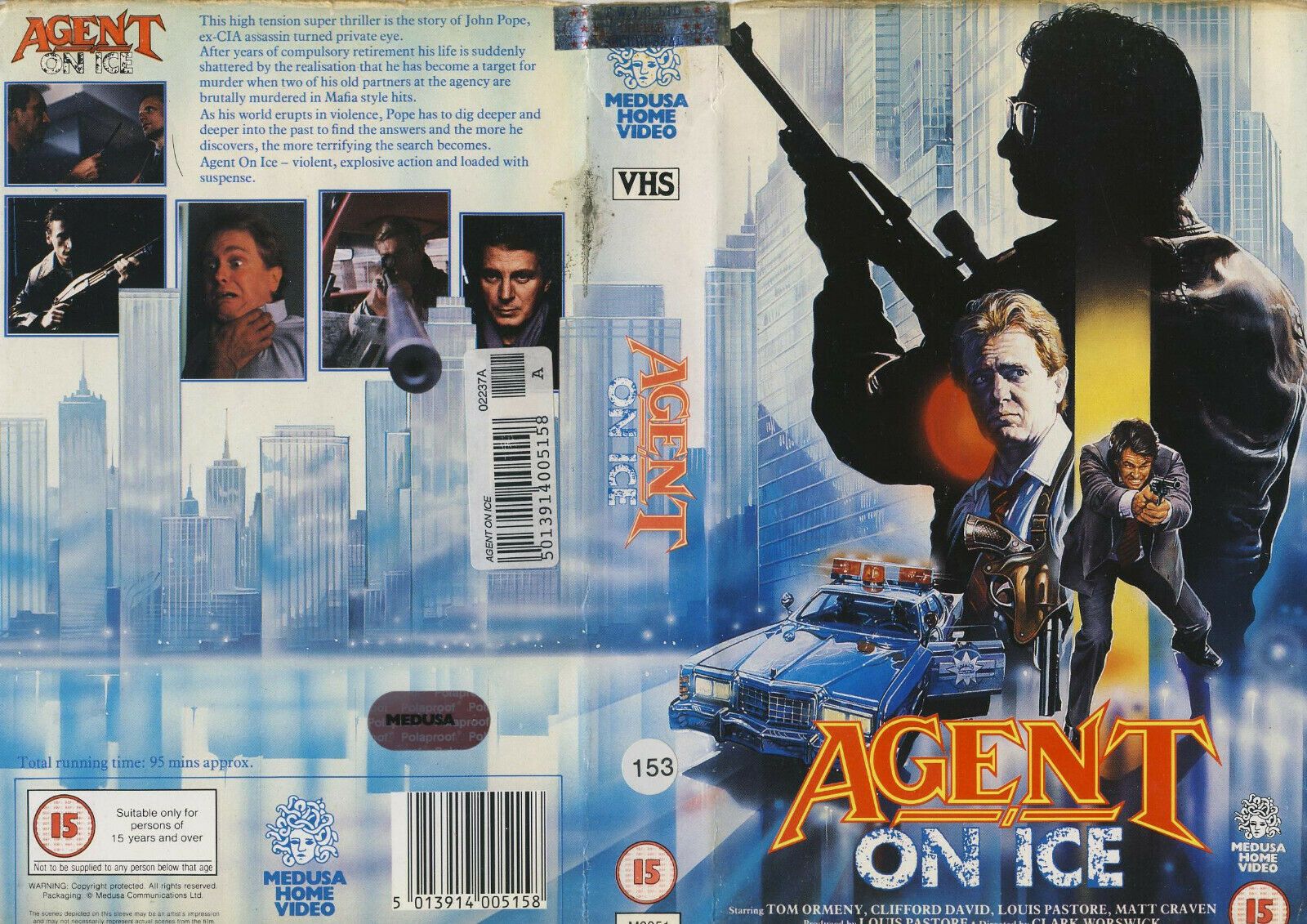 Agent On Ice - Tom Ormeny - Medusa Pictures - Action Thriller Video - Pal VHS-
