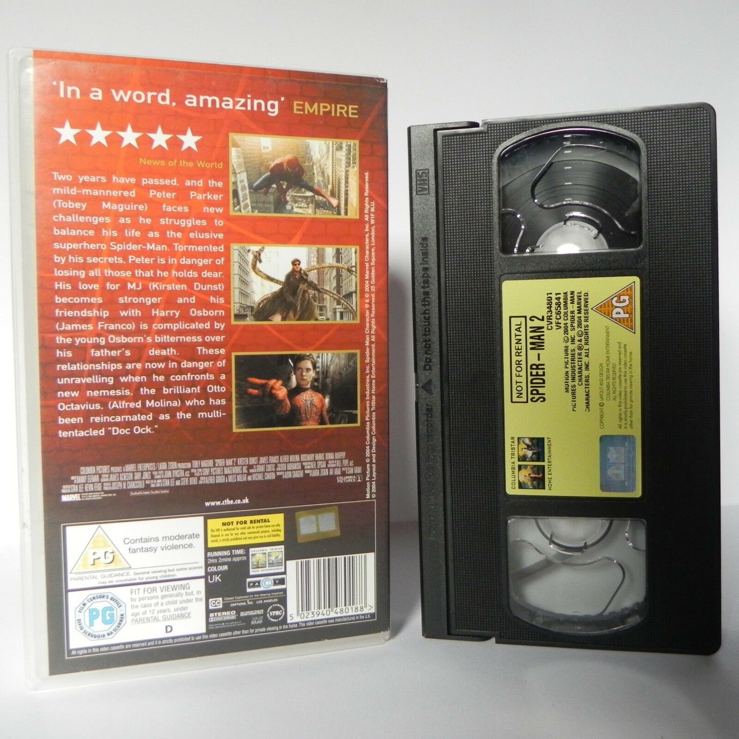 Spider-Man 2 - Columbia - Action - Tobey Maguire - Kirsten Dunst - Pal VHS-
