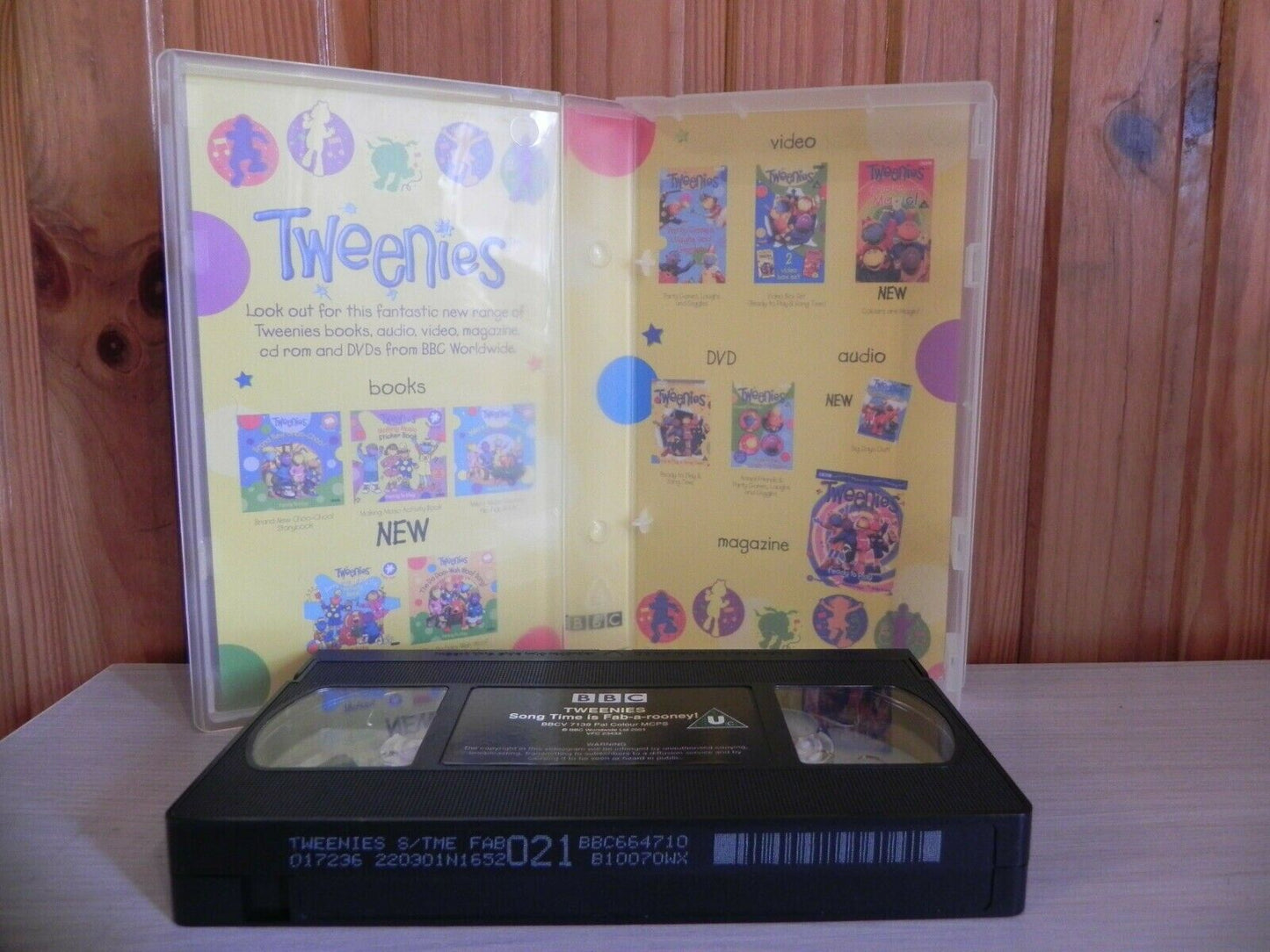 SONG TIME IS FAB-A-ROONEY - TWEENIES - COUNTING - COPY ME - BBC 7139 VIDEO - VHS-