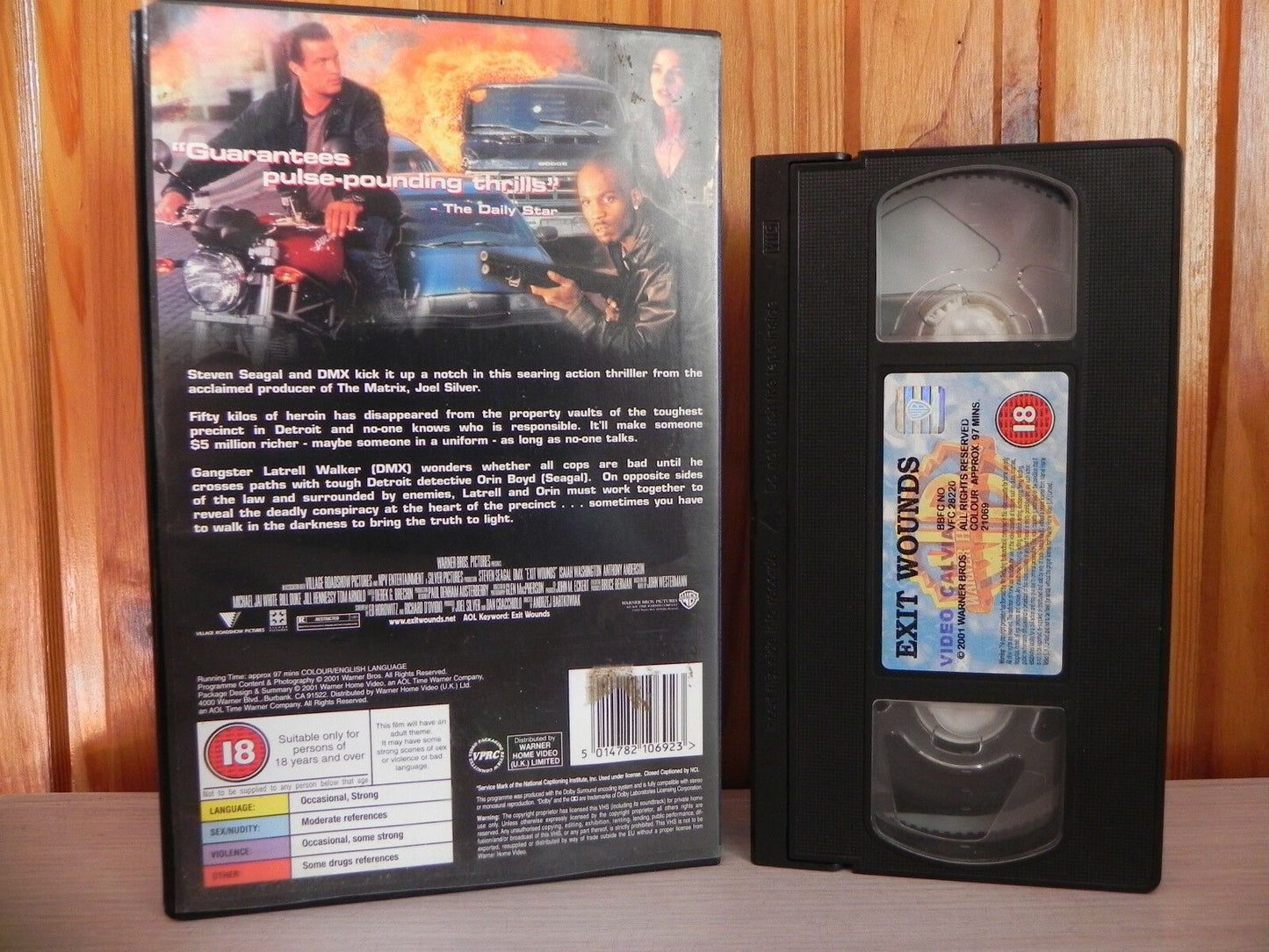 Exit Wounds - Steven Seagal - DMX - Big Box - Ex-Rental - Joel Silver - Pal VHS-