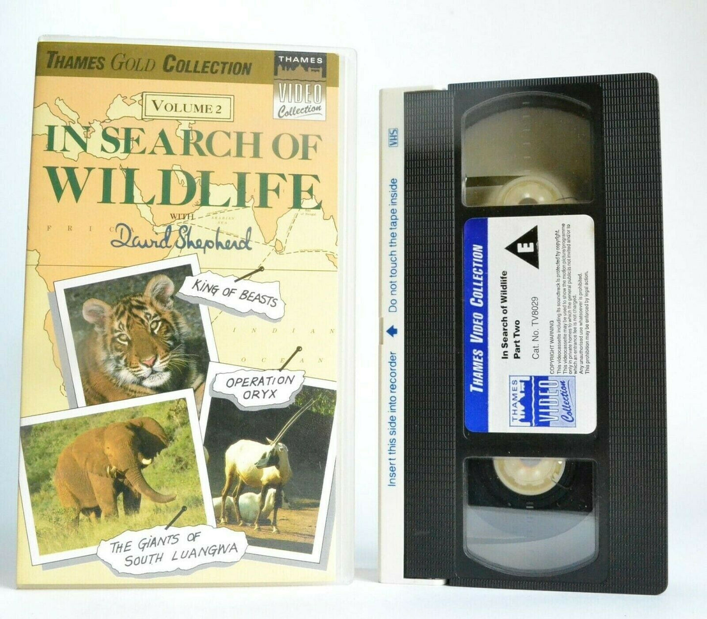 In Search Of Wildlife/Vol.2: By David Shepherd - Zambia - Oman - India - Pal VHS-