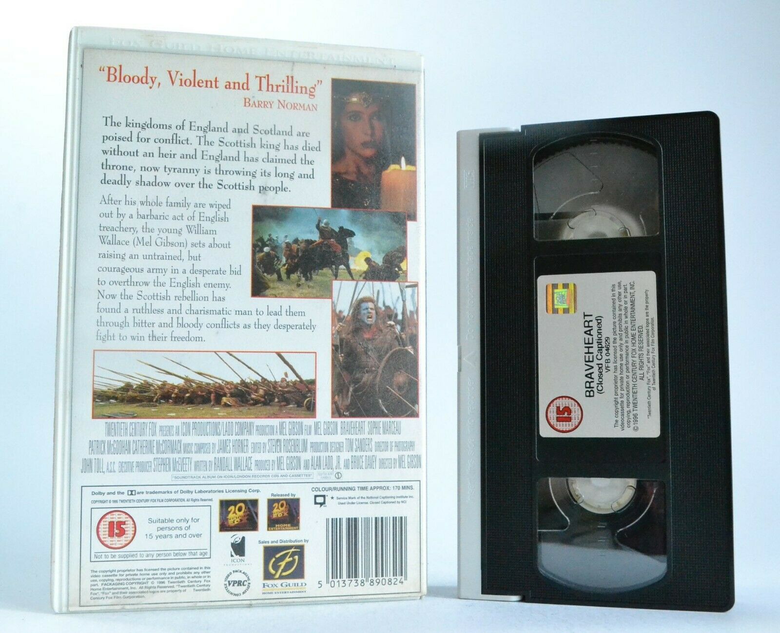 Braveheart (1995): First War Of Scottish Independence - Drama - Mel Gibson - VHS-