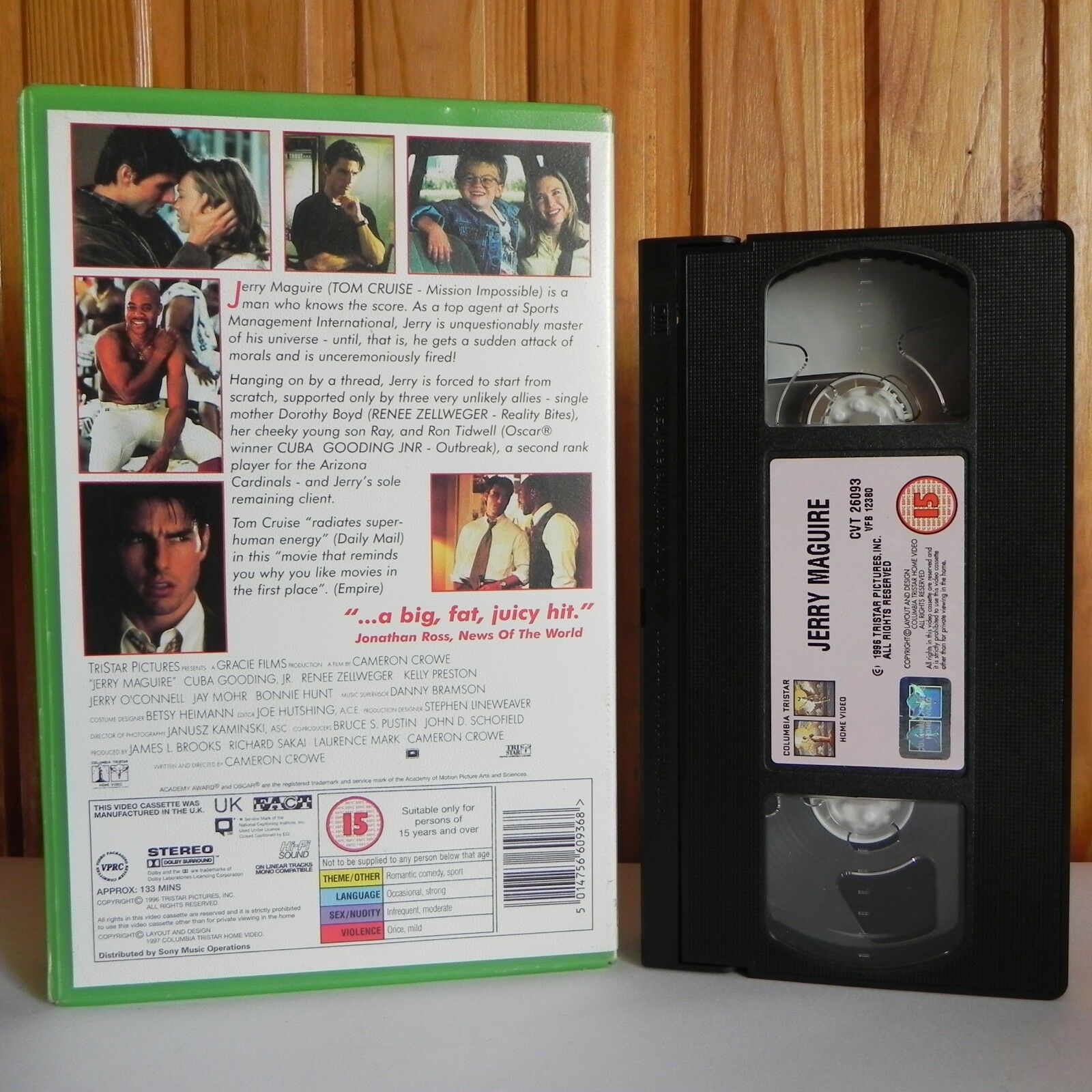 Jerry Maguire - Columbia - Drama - Tom Cruise - Renee Zellweger - Big Box - VHS-