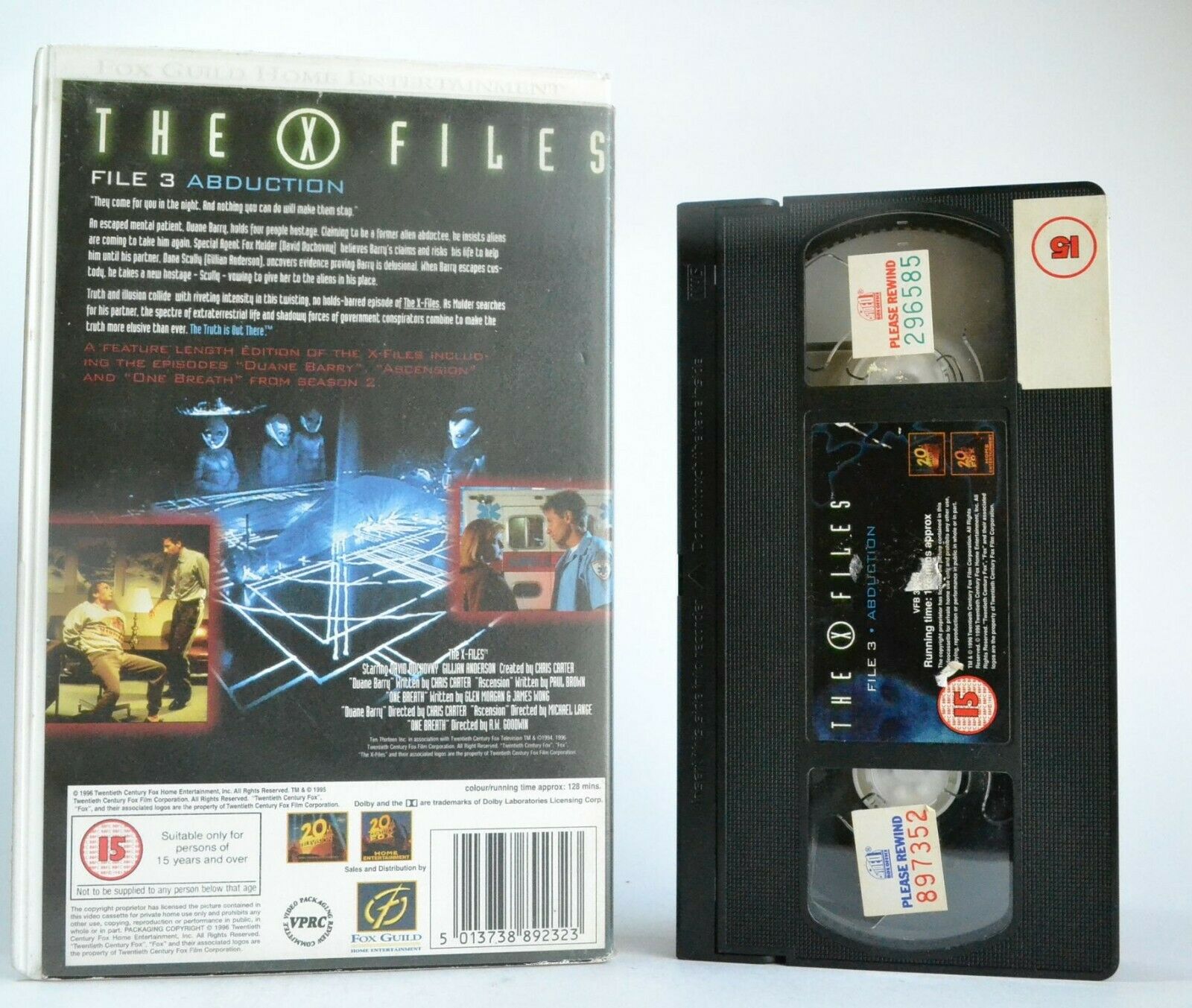 The X Files, File 3: Abduction - Sci-Fi TV Show - Large Box - D.Duchovny - VHS-